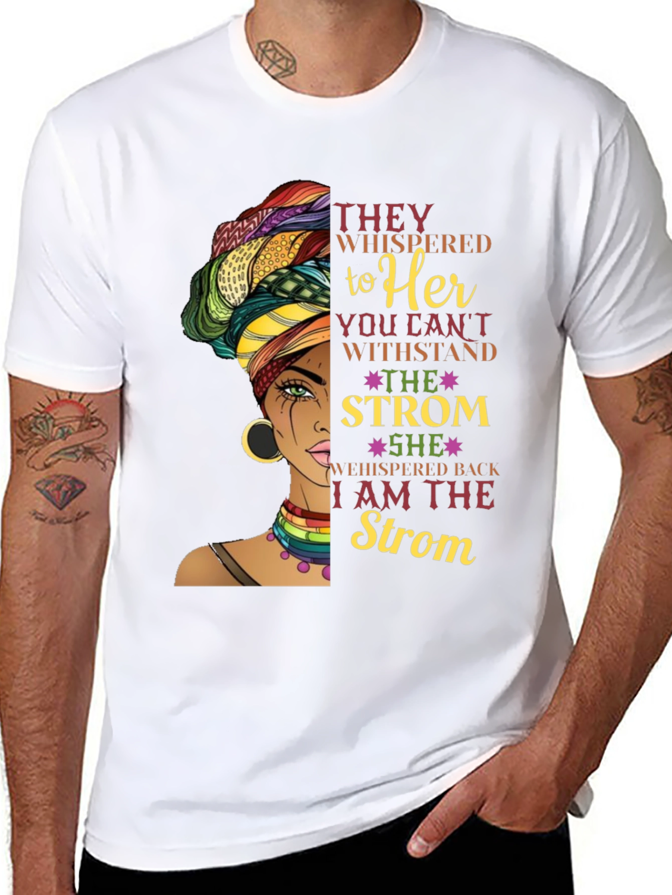 Black Empowered Woman T-Shirt: I am the Storm view 8