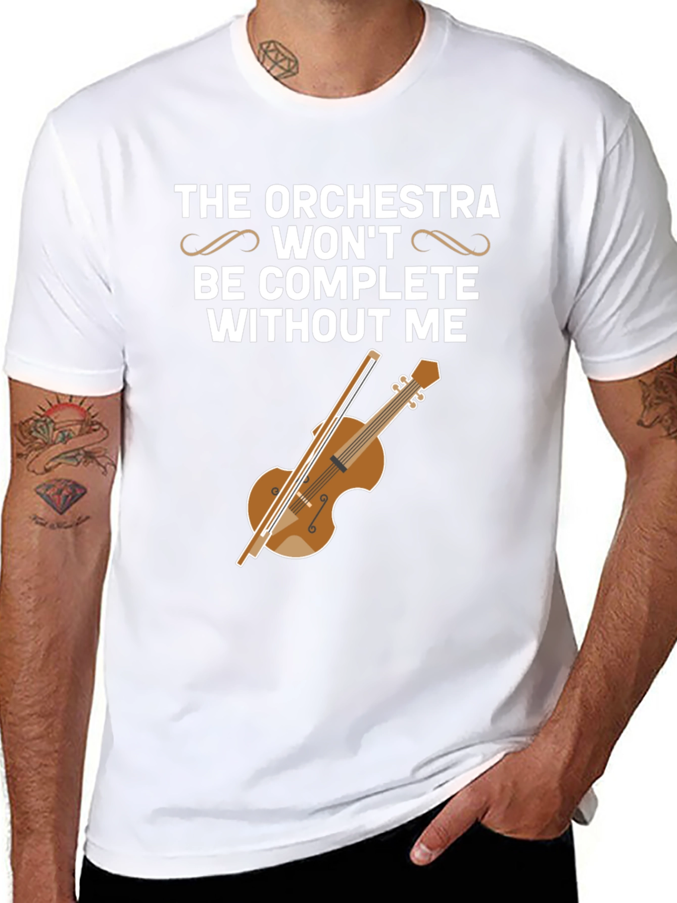 Black Orchestra Violin T-Shirt - Funny Musician Tee view 8