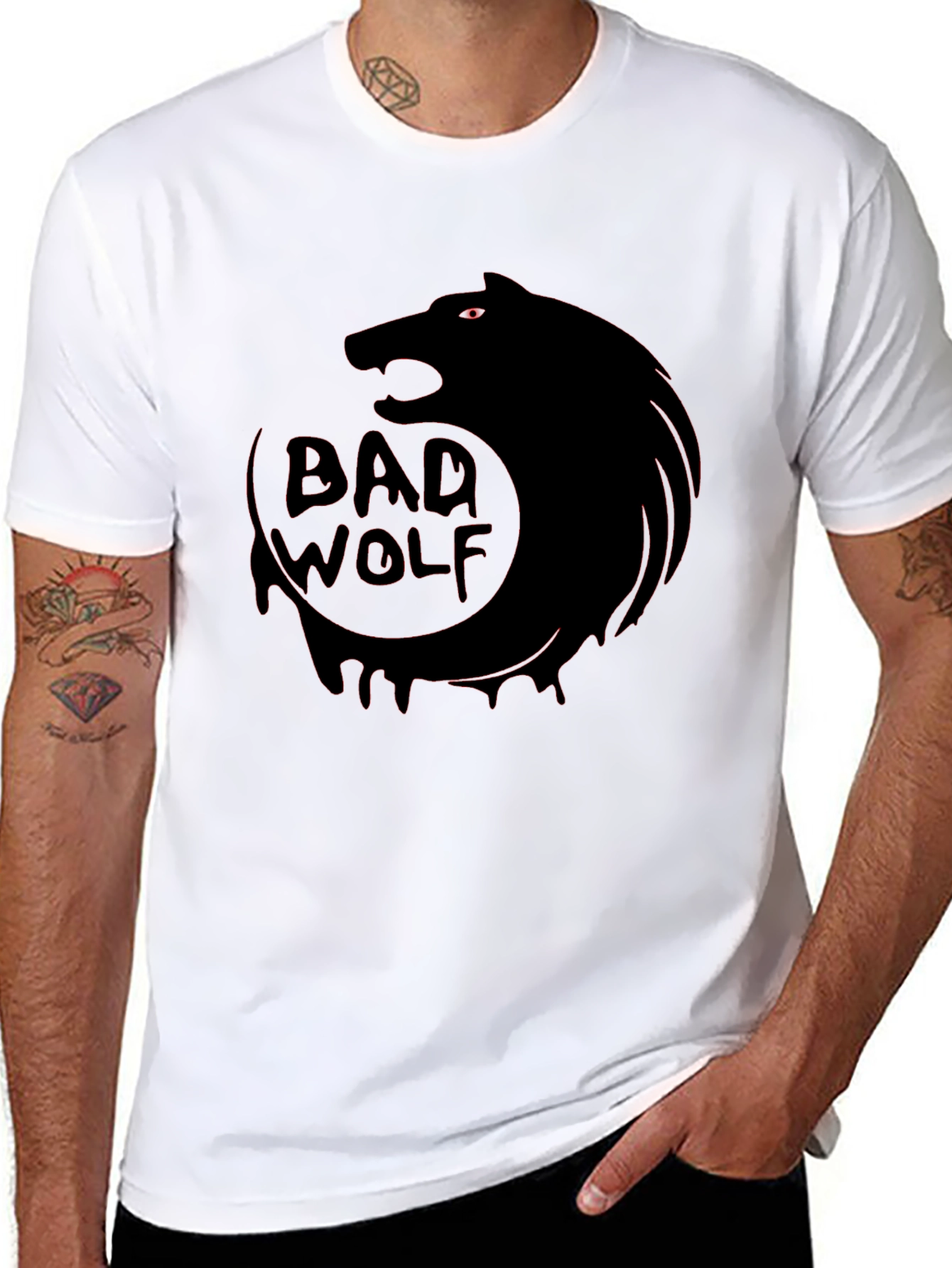 Black Bad Wolf Graphic Tee - Black T-Shirt view 8