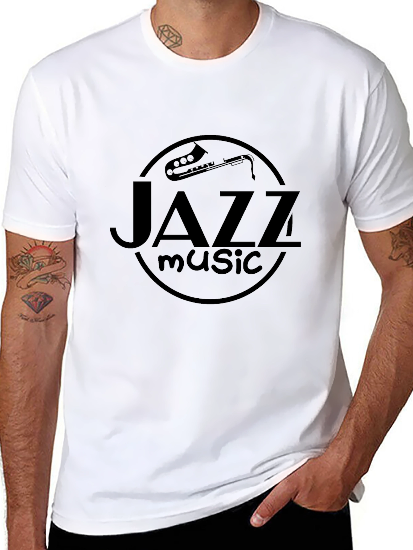 Black Jazz Music Graphic Tee | Stylish Band T-Shirt view 8