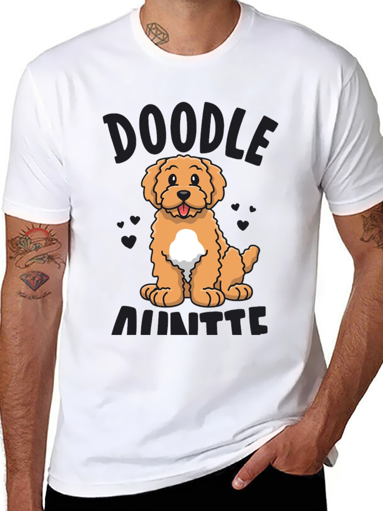 Black Doodle Ainttte T-Shirt Cute Dog Design view 8