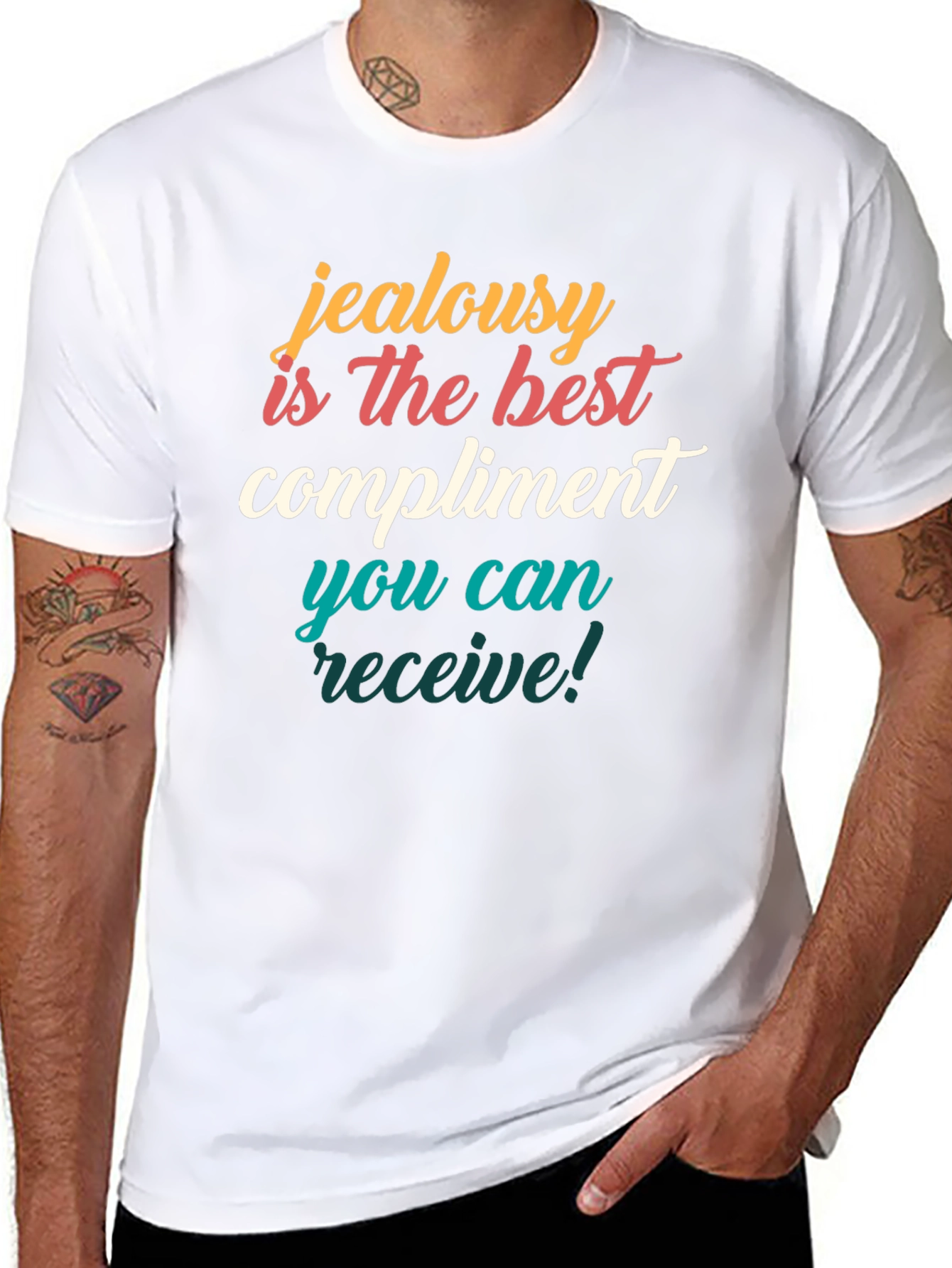 Jealousy Compliment Graphic T-Shirt - 8