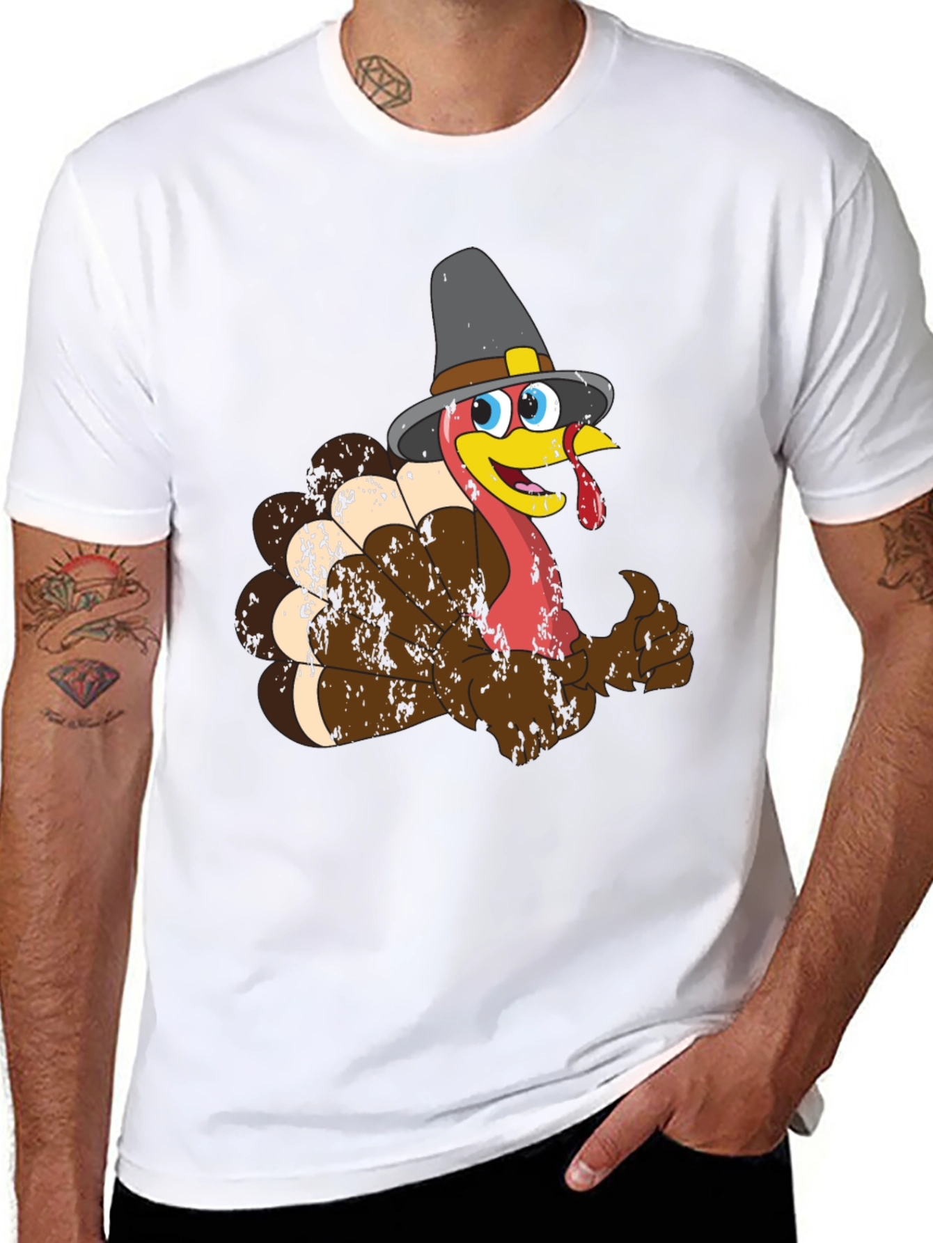 Thanksgiving Turkey Pilgrim T-Shirt - 8