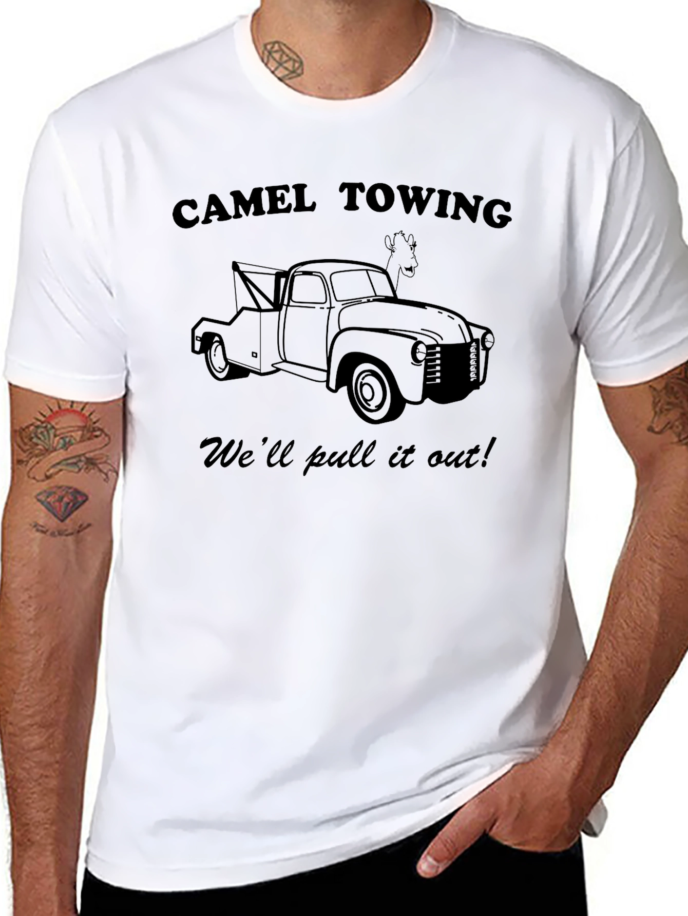 Black Camel Towing T-Shirt - We'll Pull It Out view 8