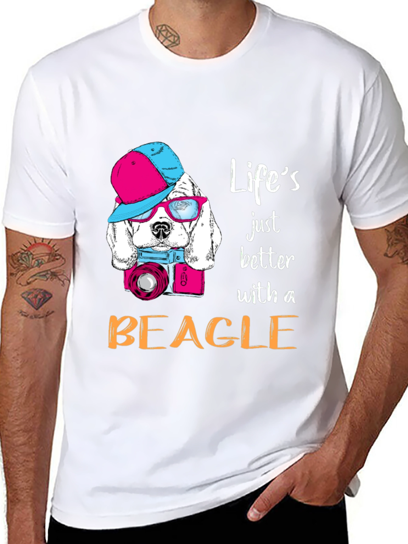 Black Beagle Lover T-Shirt: Life's Better with a Beagle! view 8