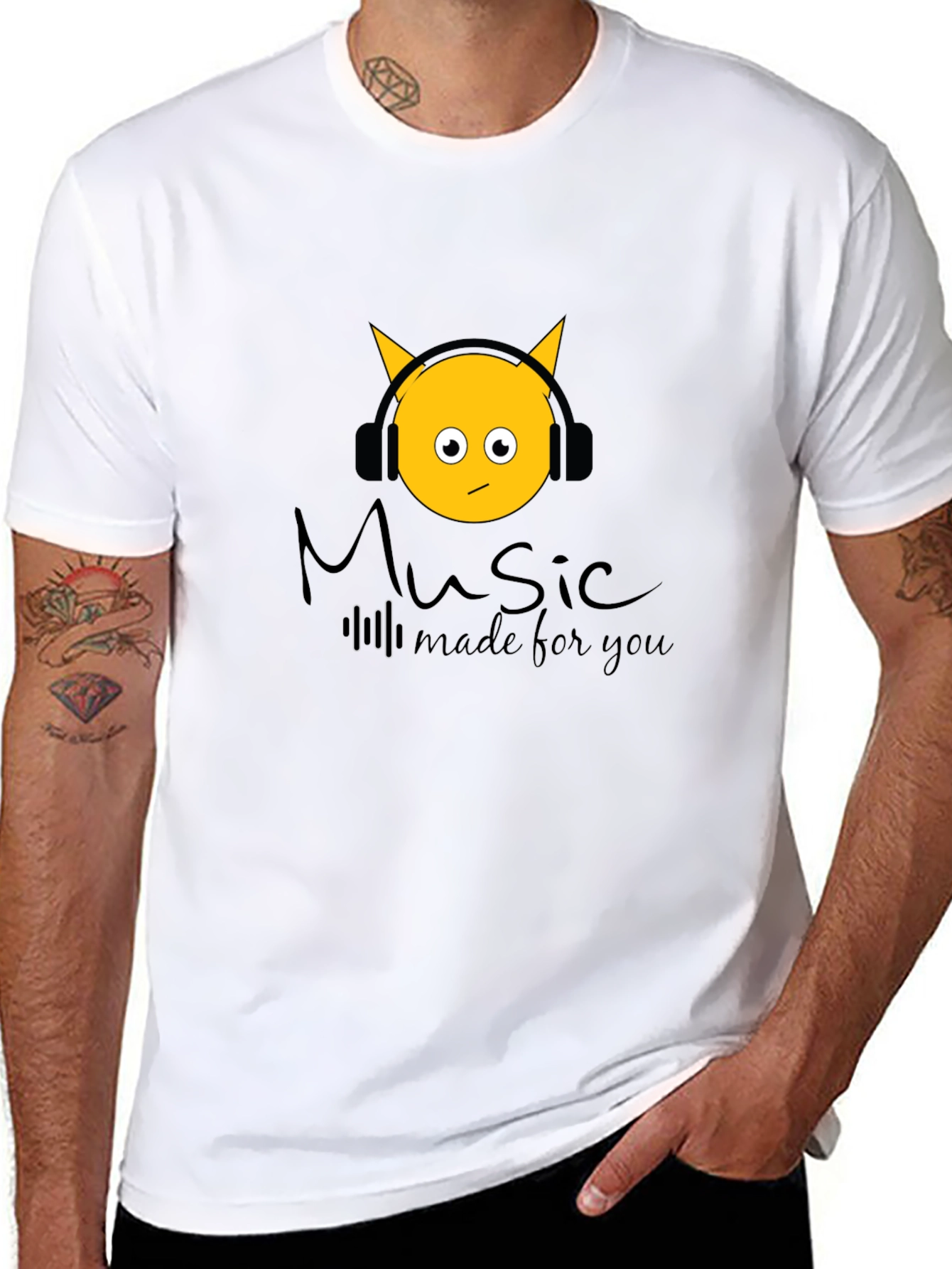 Black Music Made For You Black T-Shirt view 8