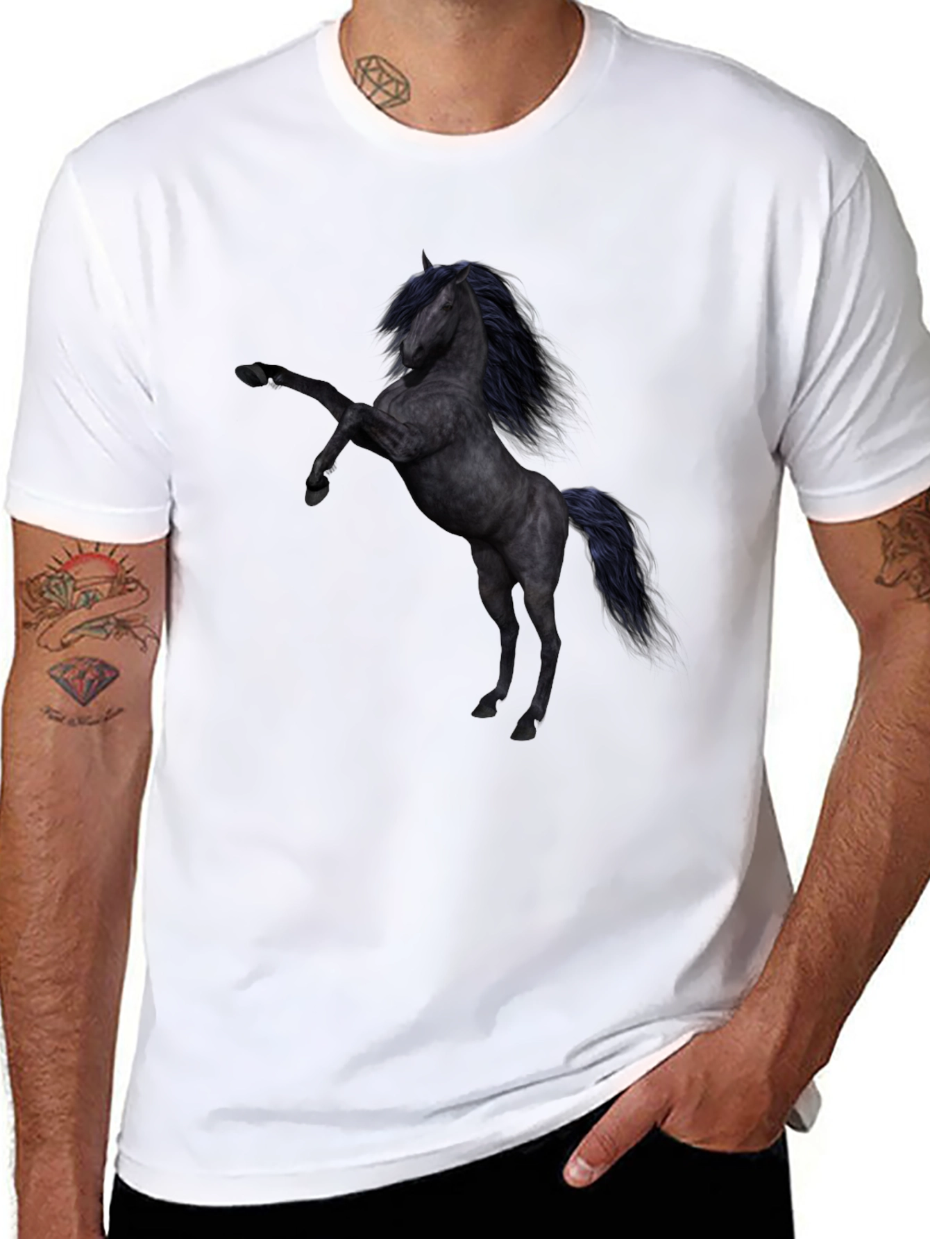 Black Horse Graphic T-Shirt view 8