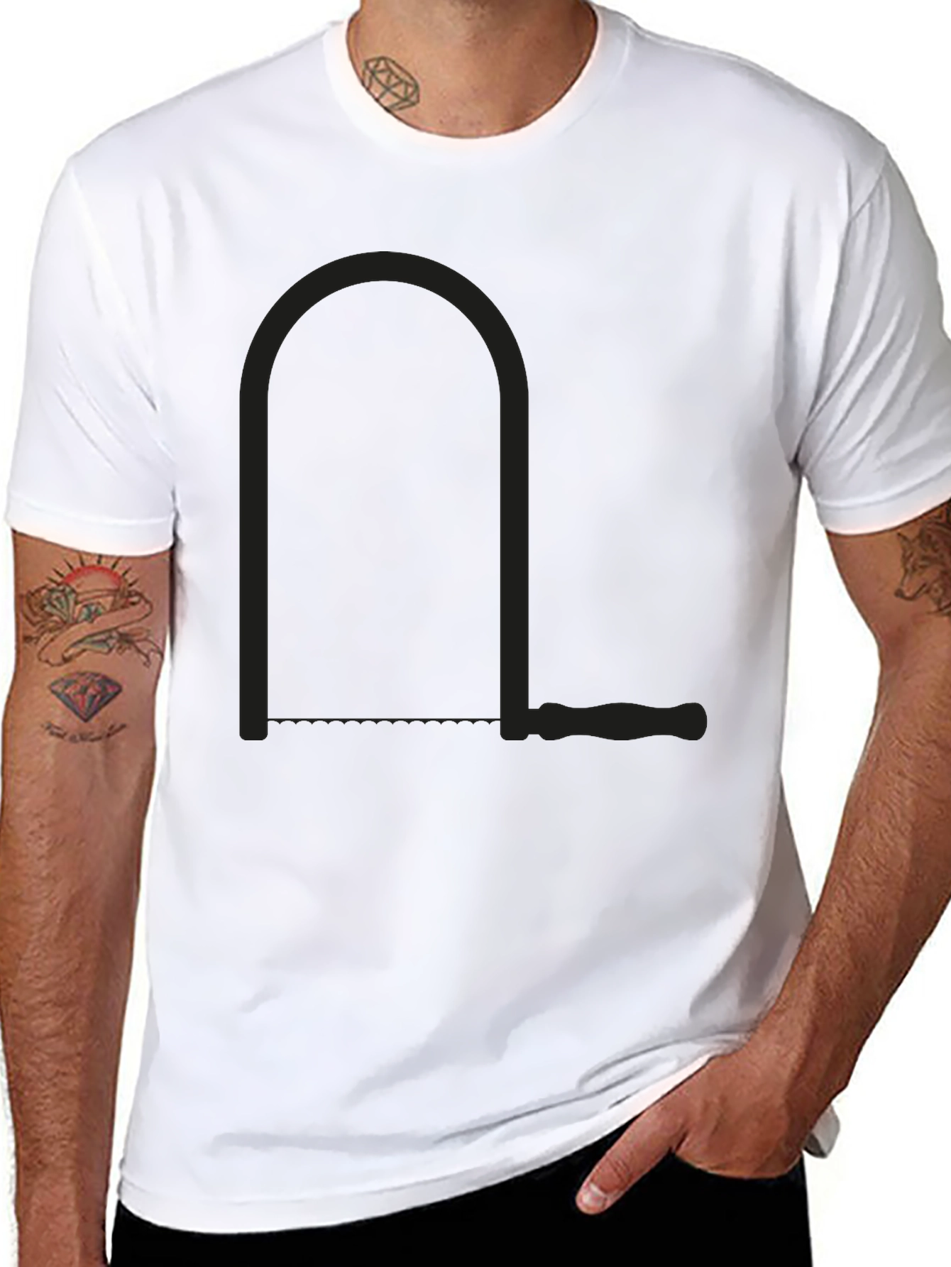 Black Black T-Shirt with Coping Saw Graphic view 8