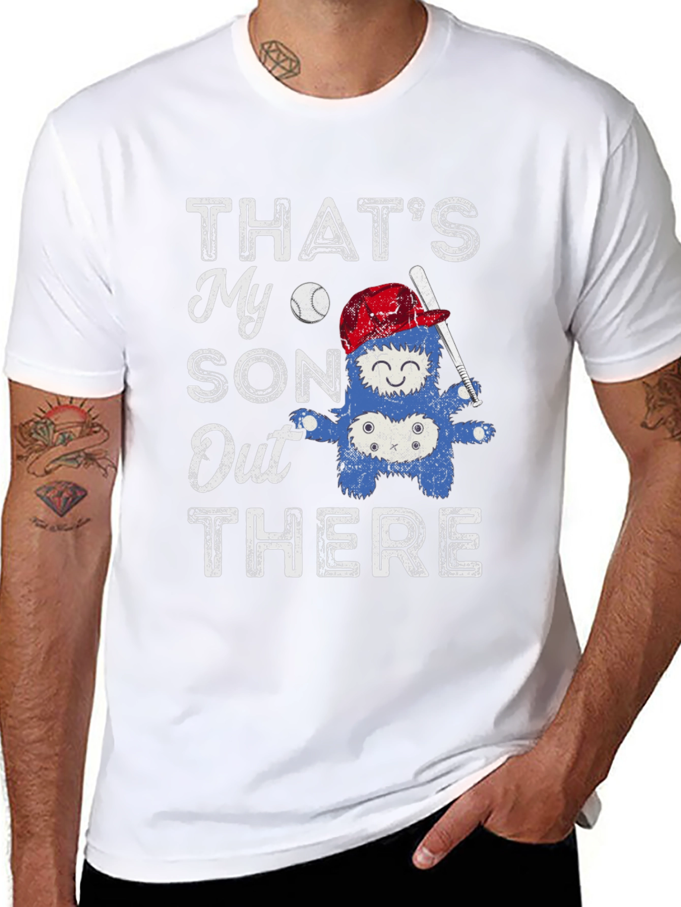 Black That's My Son Out There Baseball Graphic Tee view 8