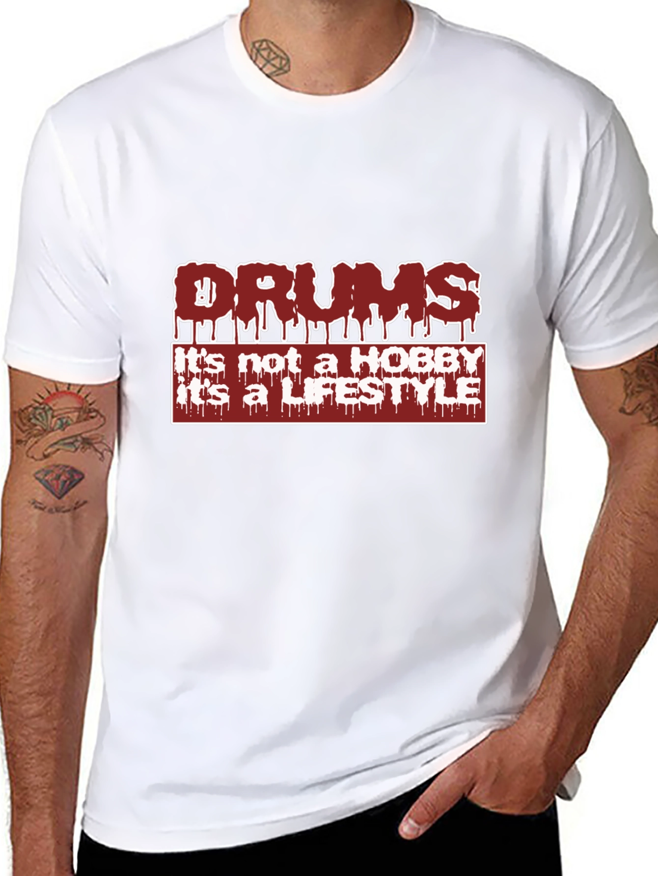 Black Drums Lifestyle Graphic Tee - Musician Apparel view 8
