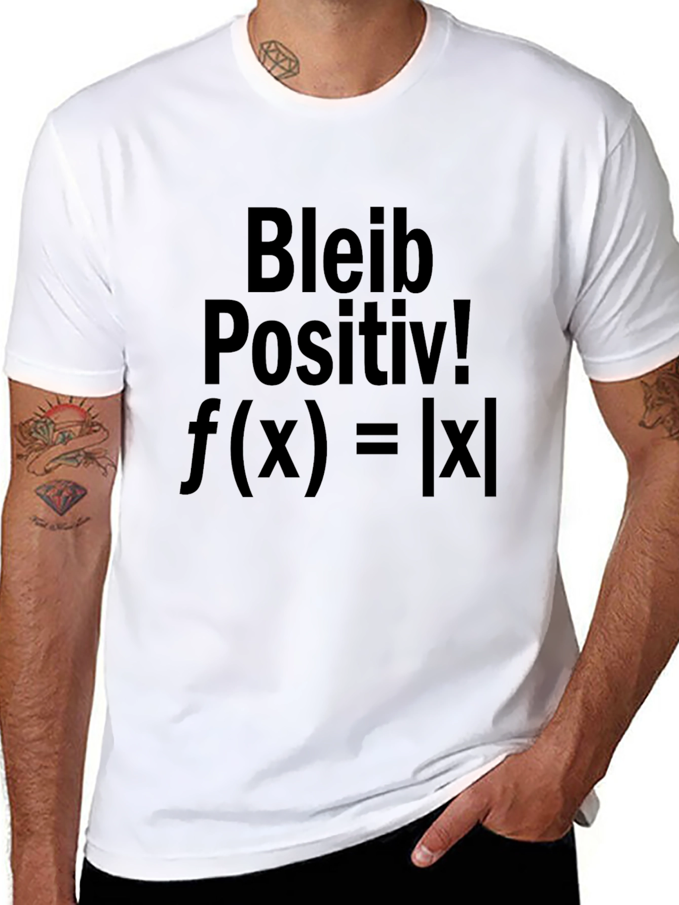 Black Stay Positive Absolute Value Math Black T-Shirt view 8