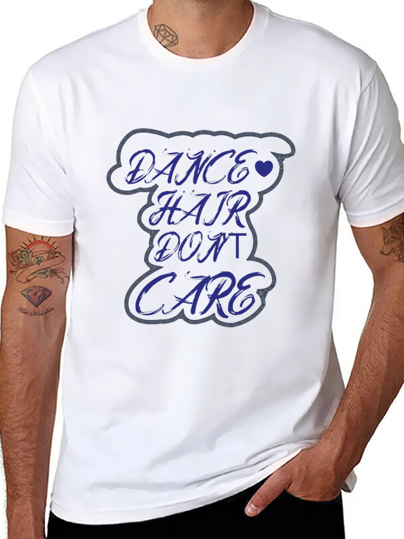 Black Dance Hair Don't Care Graphic Tee - Soft Cotton Comfort view 8