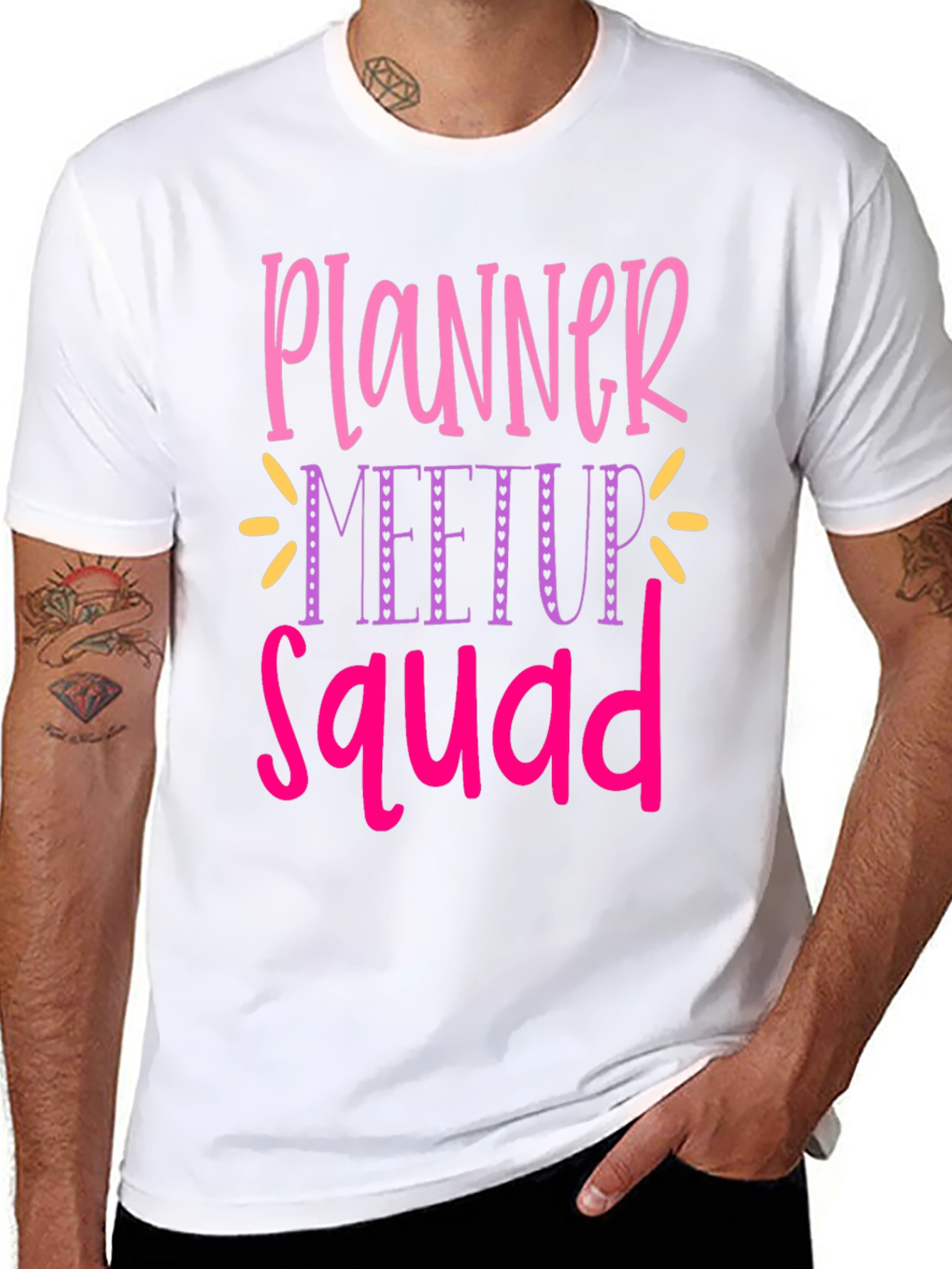 Black Planner Meetup Squad Graphic Tee view 8