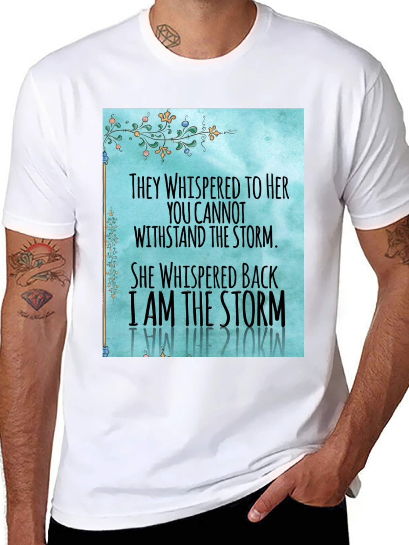 Black I Am the Storm Graphic T-Shirt view 8