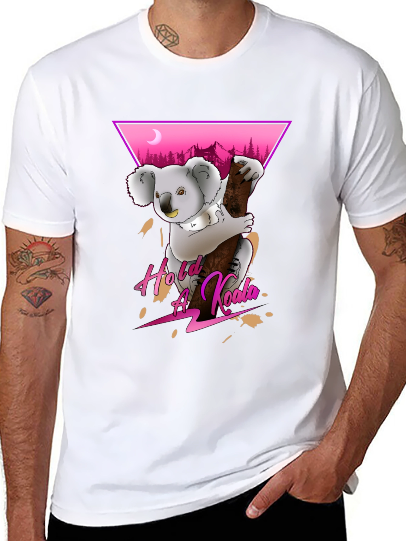 Black Hold A Koala T-Shirt view 8