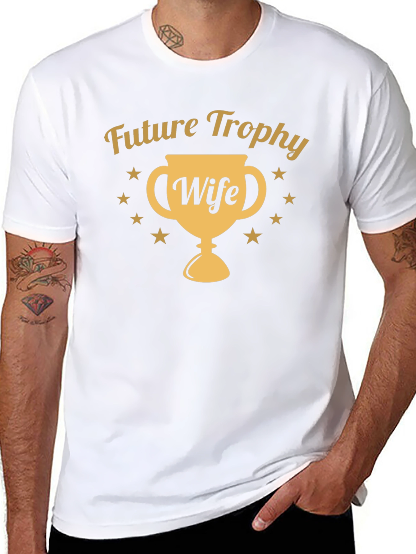 Black Future Trophy Wife T-Shirt - Novelty Graphic Tee view 8