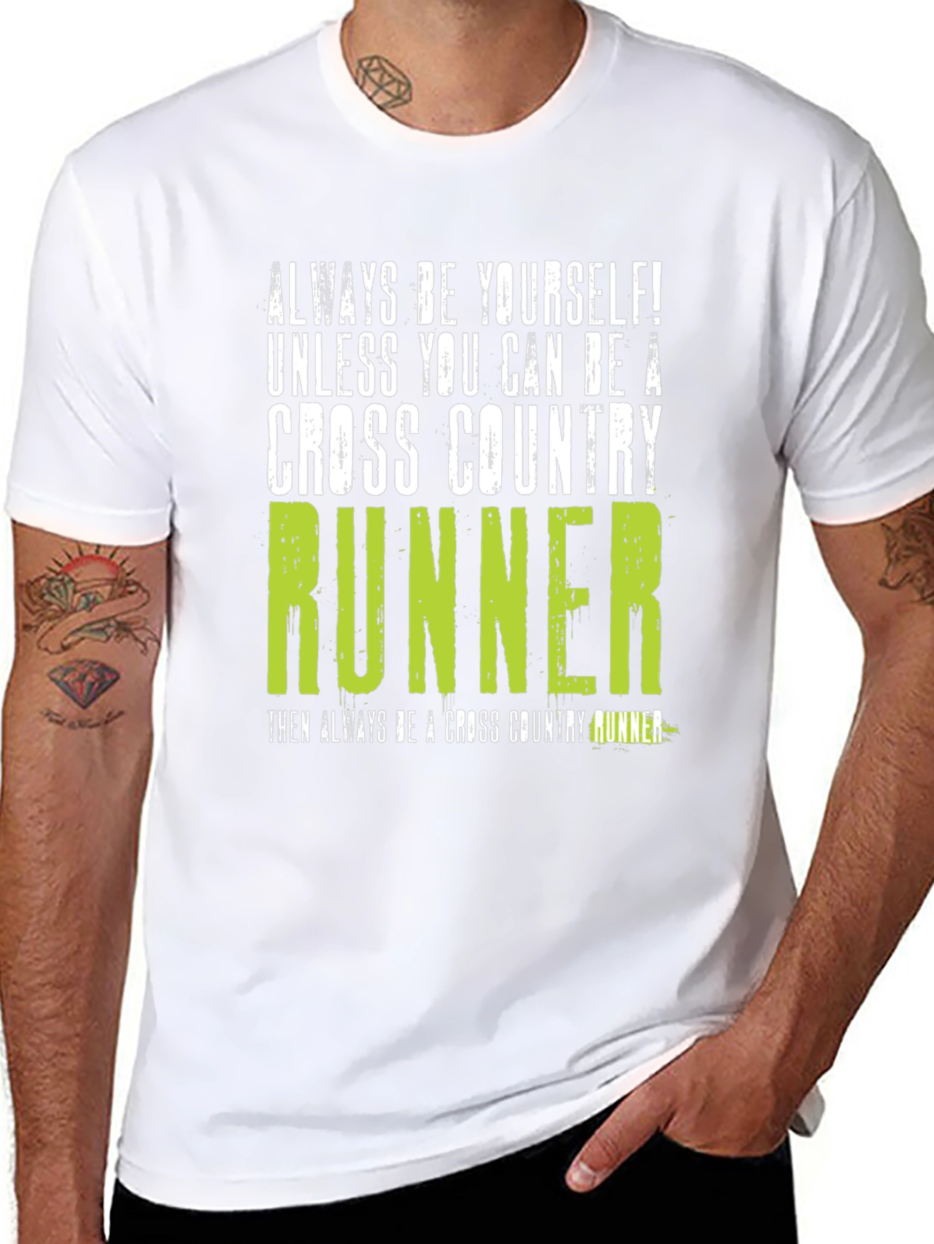 Black Cross Country Runner Graphic T-Shirt view 8