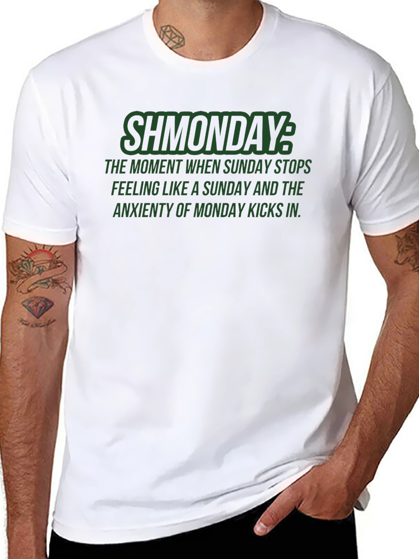 Black Shmonday Graphic T-Shirt - Relaxed Fit, Dark Humor Tee view 8