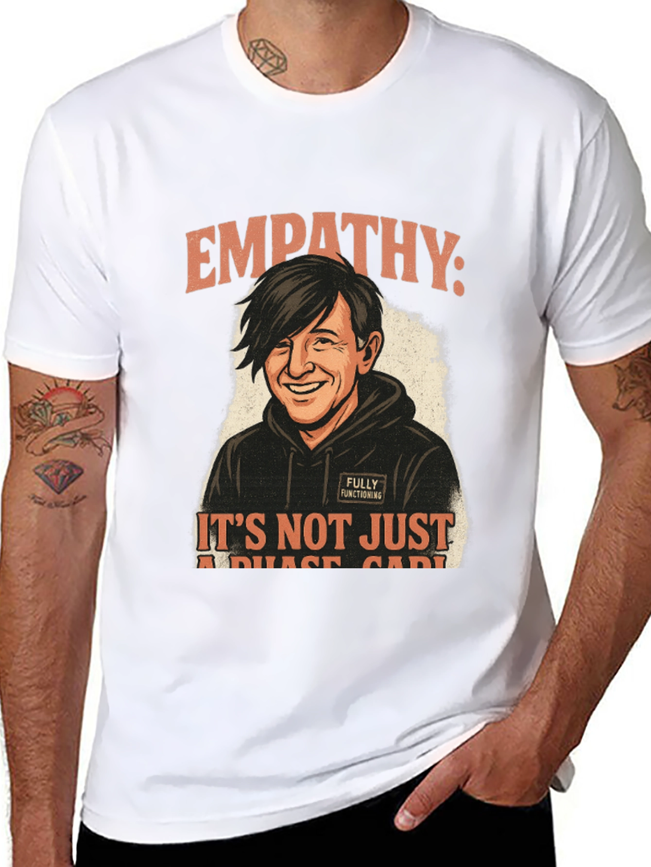Black Empathy Not a Phase Black Graphic Tee view 8