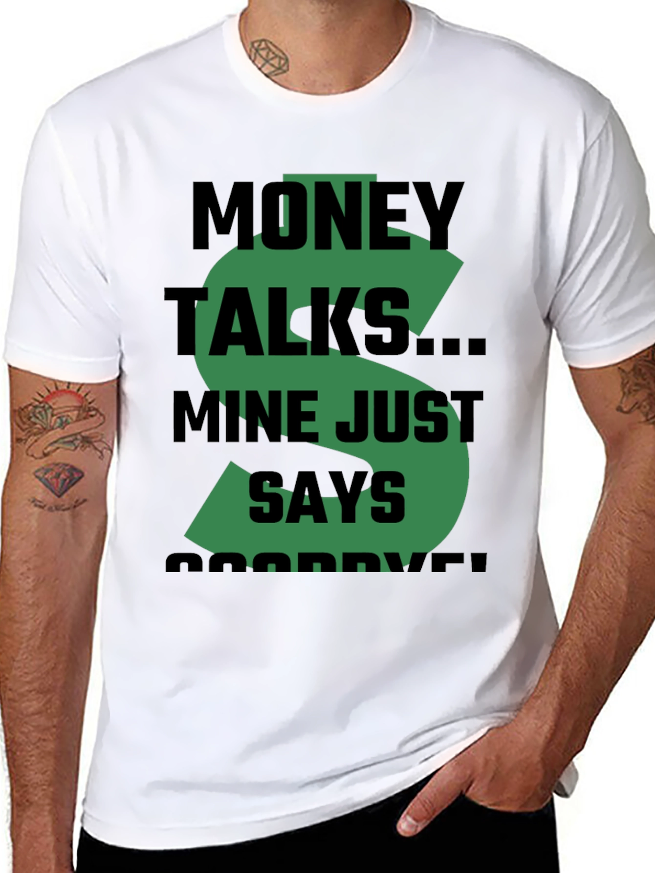 Black Money Talks Graphic T-Shirt view 8