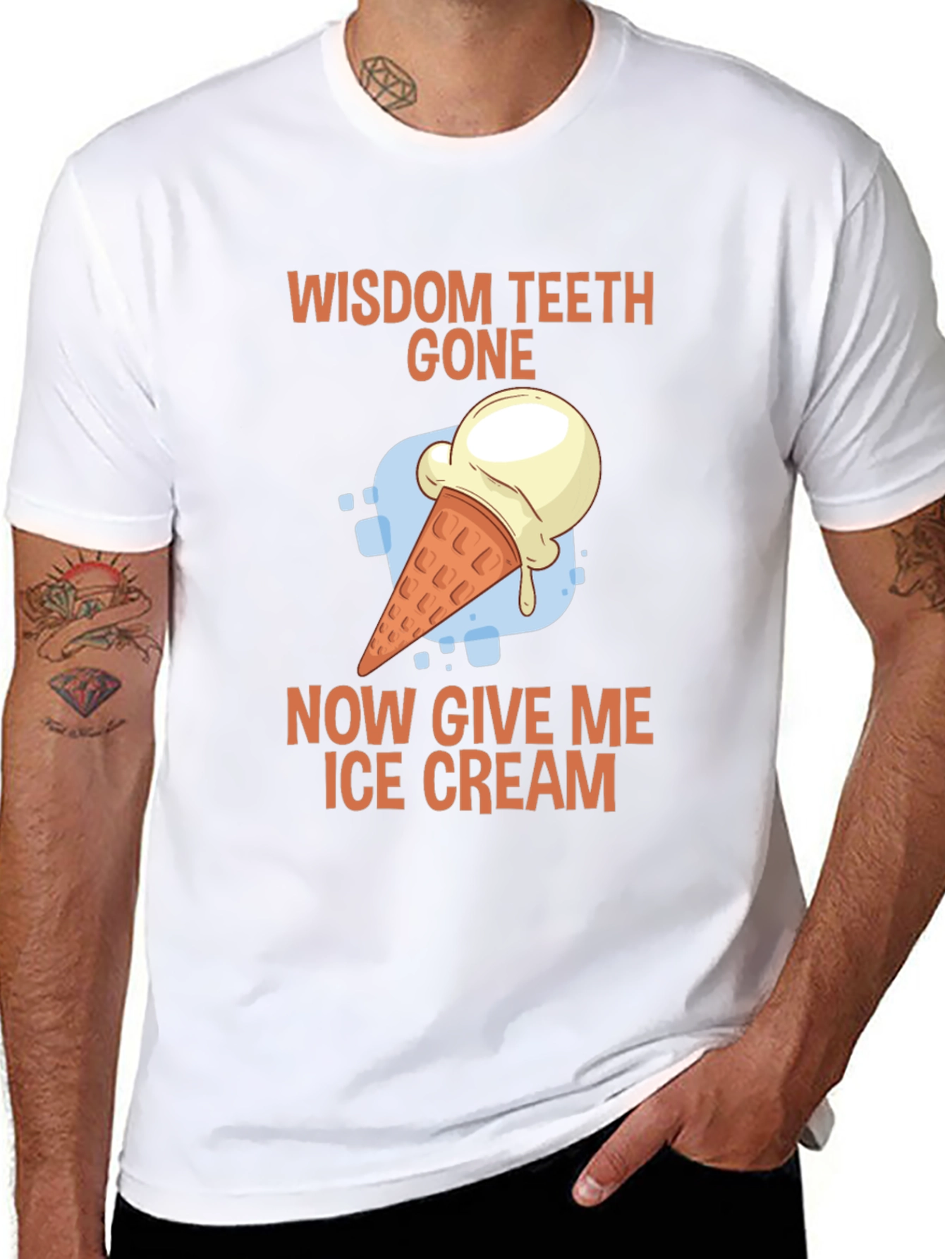 Black Wisdom Teeth Gone Ice Cream T-Shirt view 8