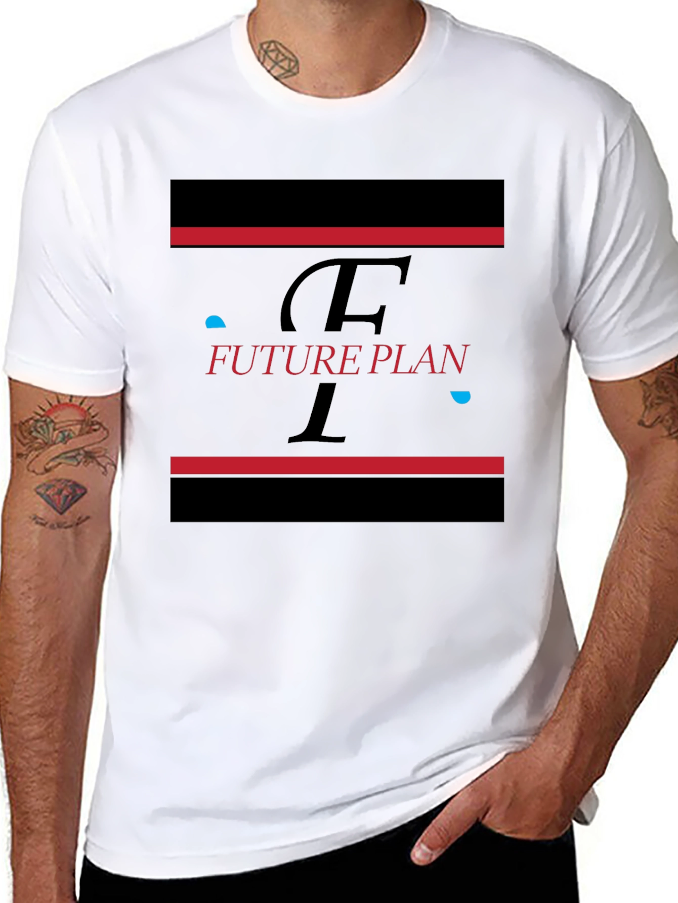 Black Future Plan Graphic Black T-Shirt view 8