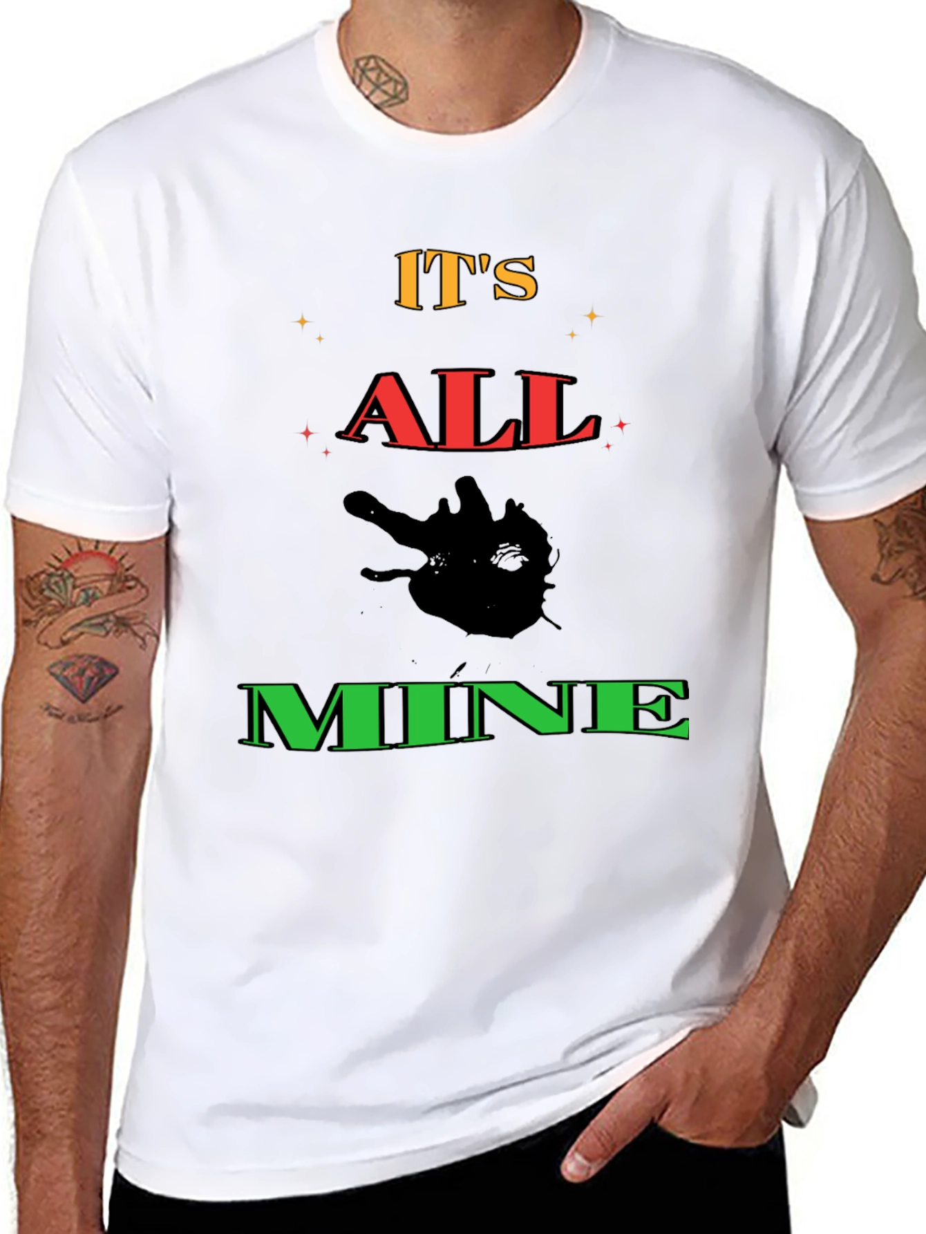 Black It's All Mine Graphic T-Shirt - Black view 8
