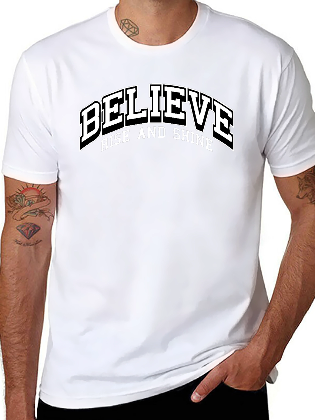 Black Believe Rise and Shine Graphic Tee - Black view 8