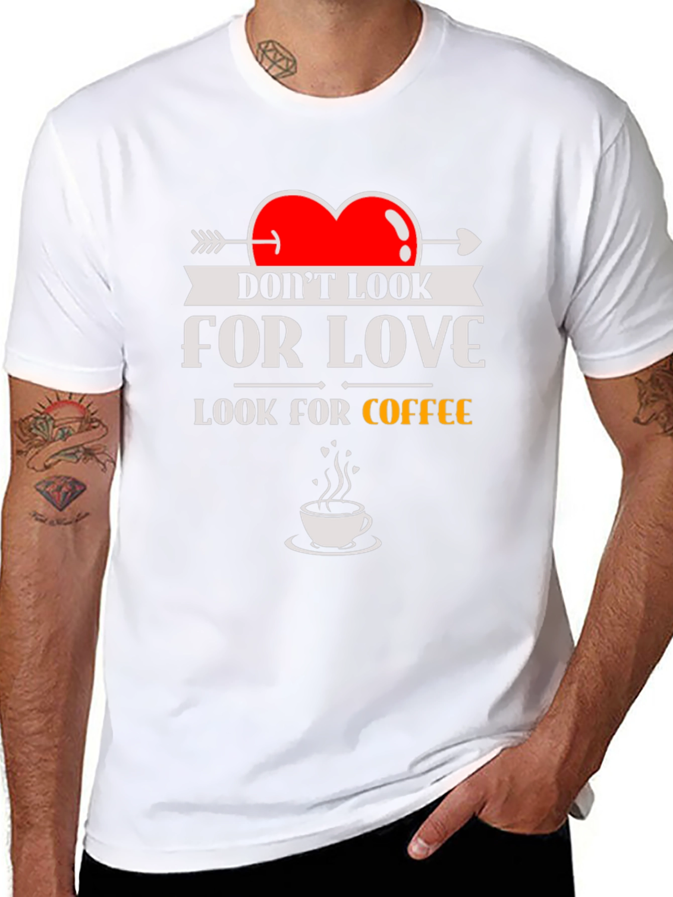 Black Look for Coffee T-Shirt - Funny Novelty Tee view 8
