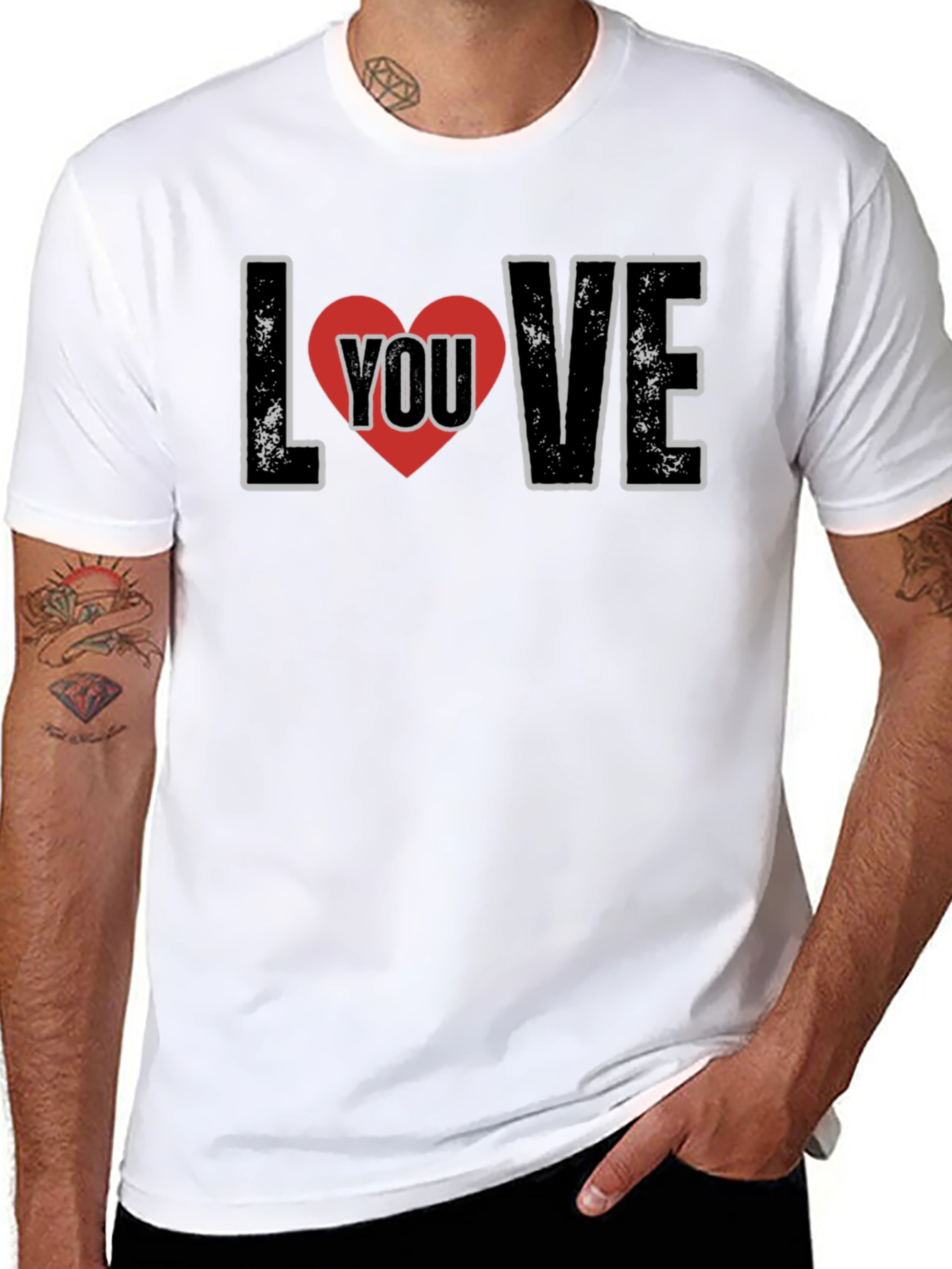 Black Love You T-Shirt - Stylish Graphic Tee view 8