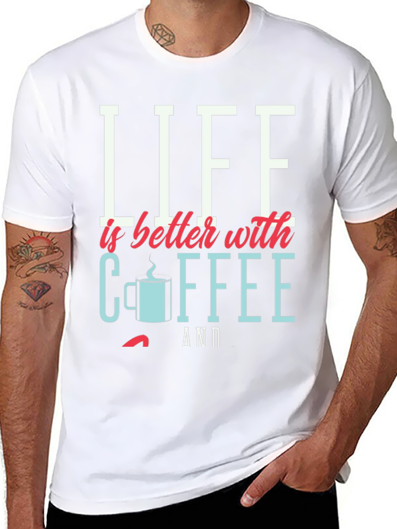 Black Life is Better with Coffee Graphic Tee view 8