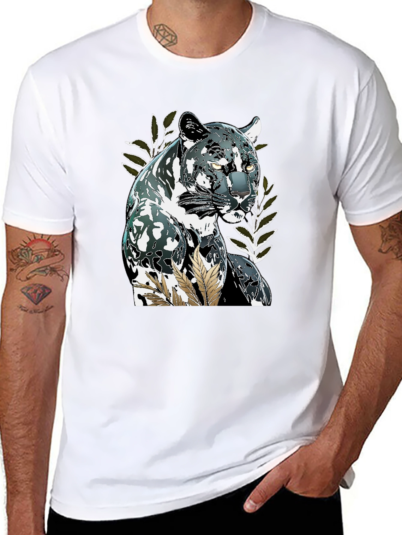 Black Black Panther Graphic Tee - Stylish Men's Shirt view 8