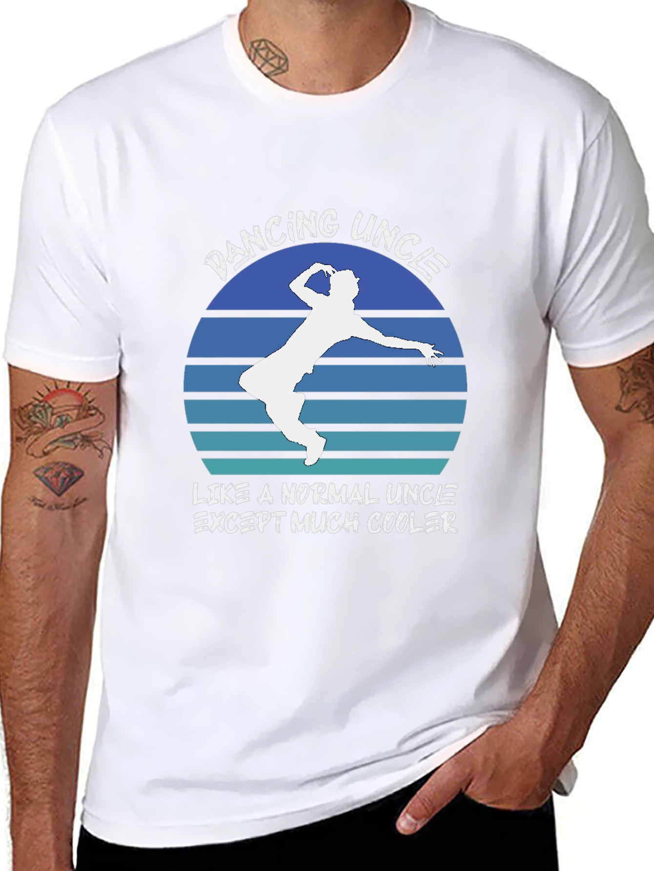 Black Dancing Uncle T-Shirt - Cool Uncle Tee view 8