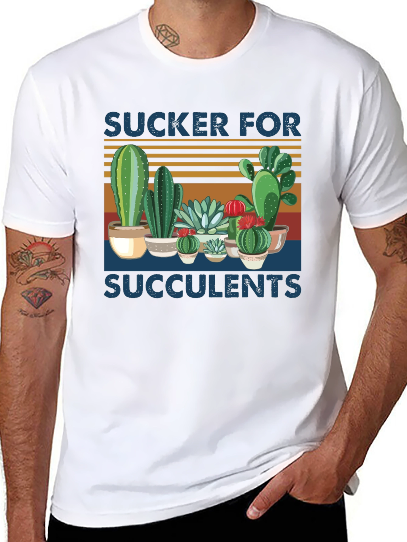 Black Sucker for Succulents Graphic Tee view 8
