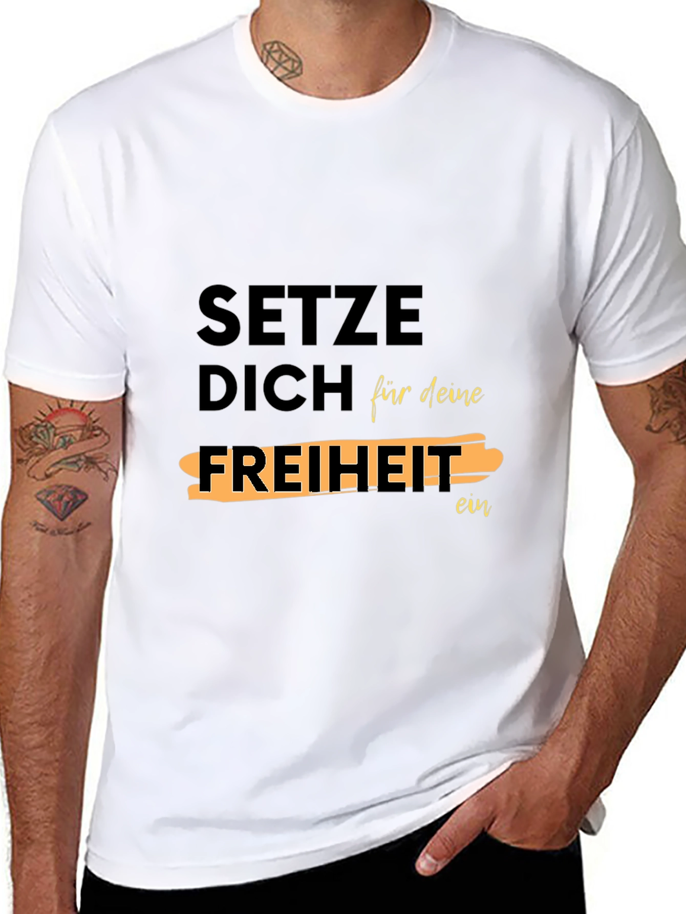 Black Setze Dich Für Deine Freiheit Ein T-Shirt view 8