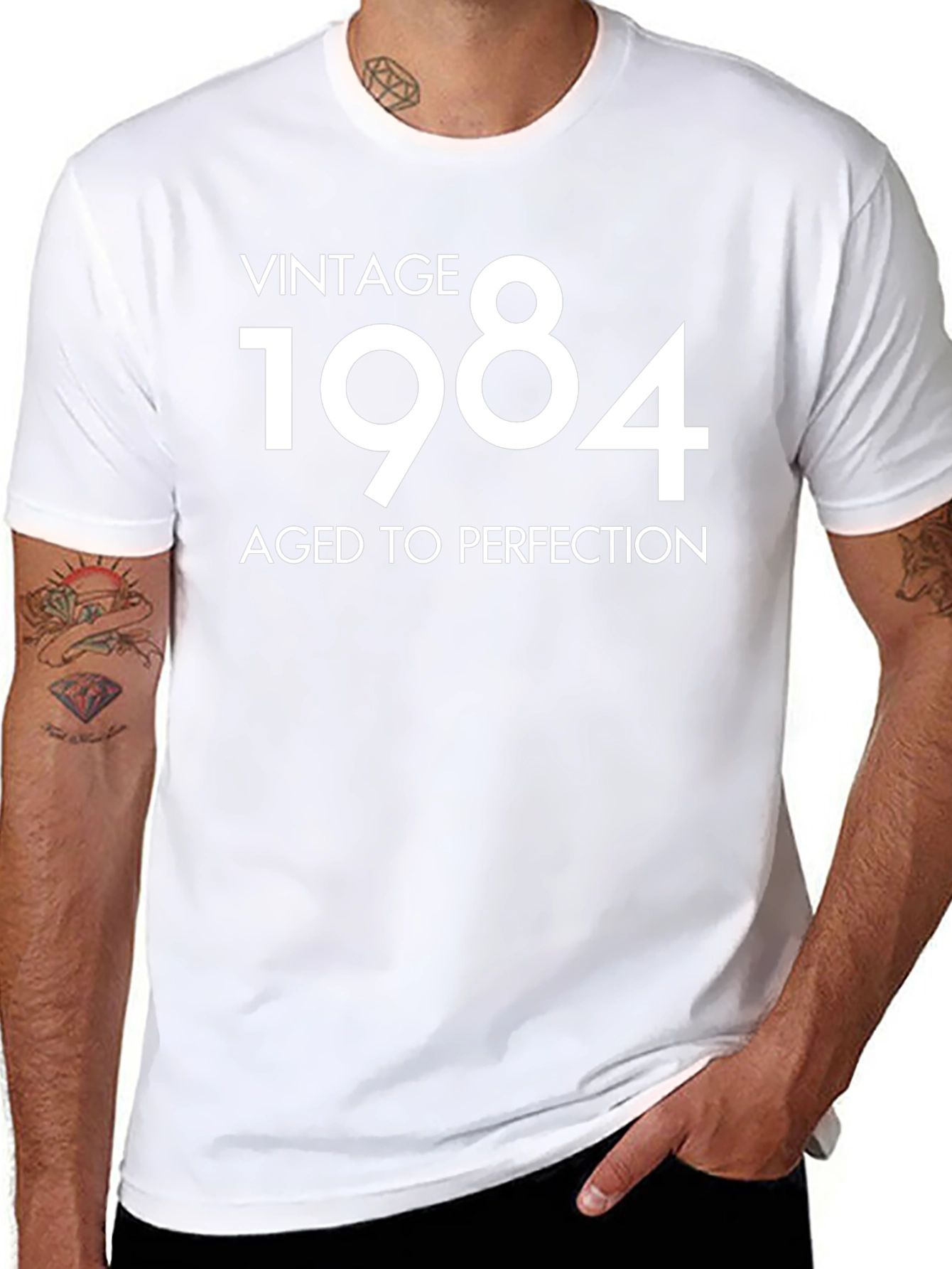 Black Vintage 1984 Aged to Perfection T-Shirt view 8