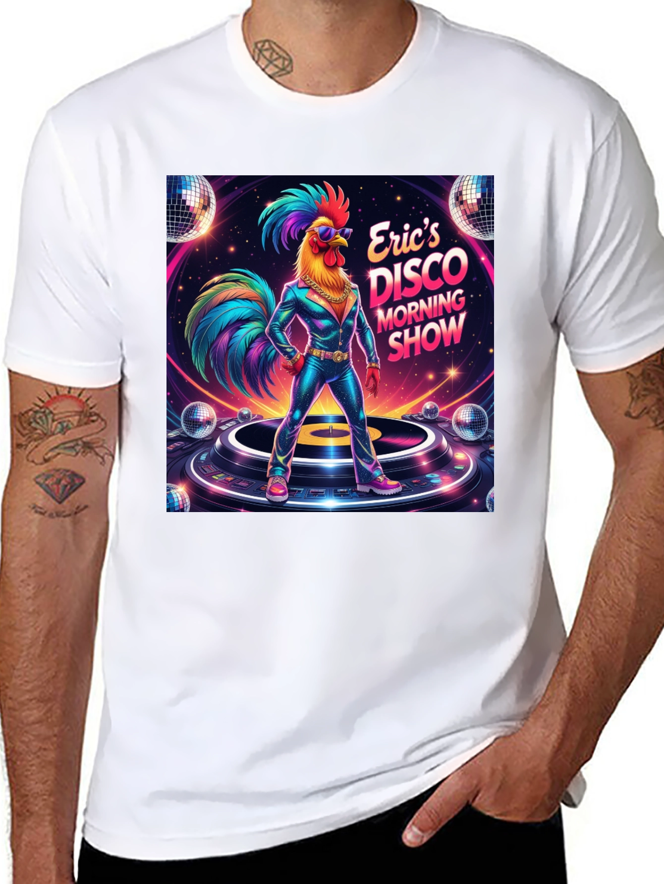 Black Eric's Disco Morning Show Graphic T-Shirt view 8