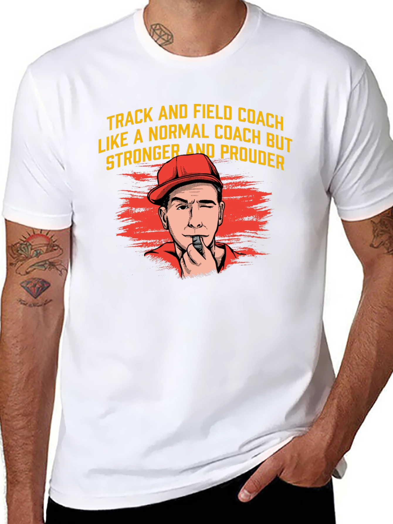 Black Track and Field Coach Graphic T-Shirt view 8
