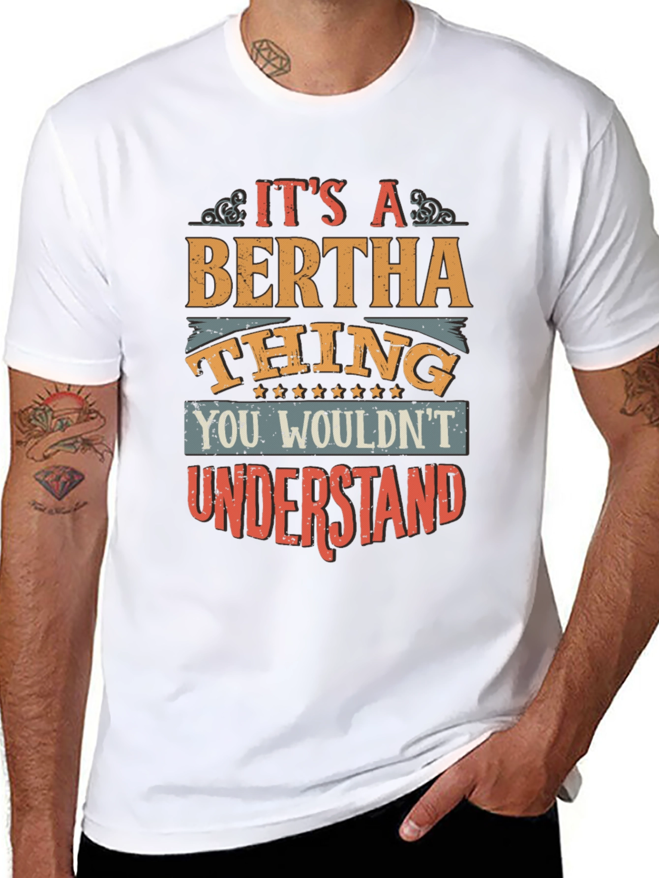 Black Bertha Thing T-Shirt - Unique Personalized Gift view 8