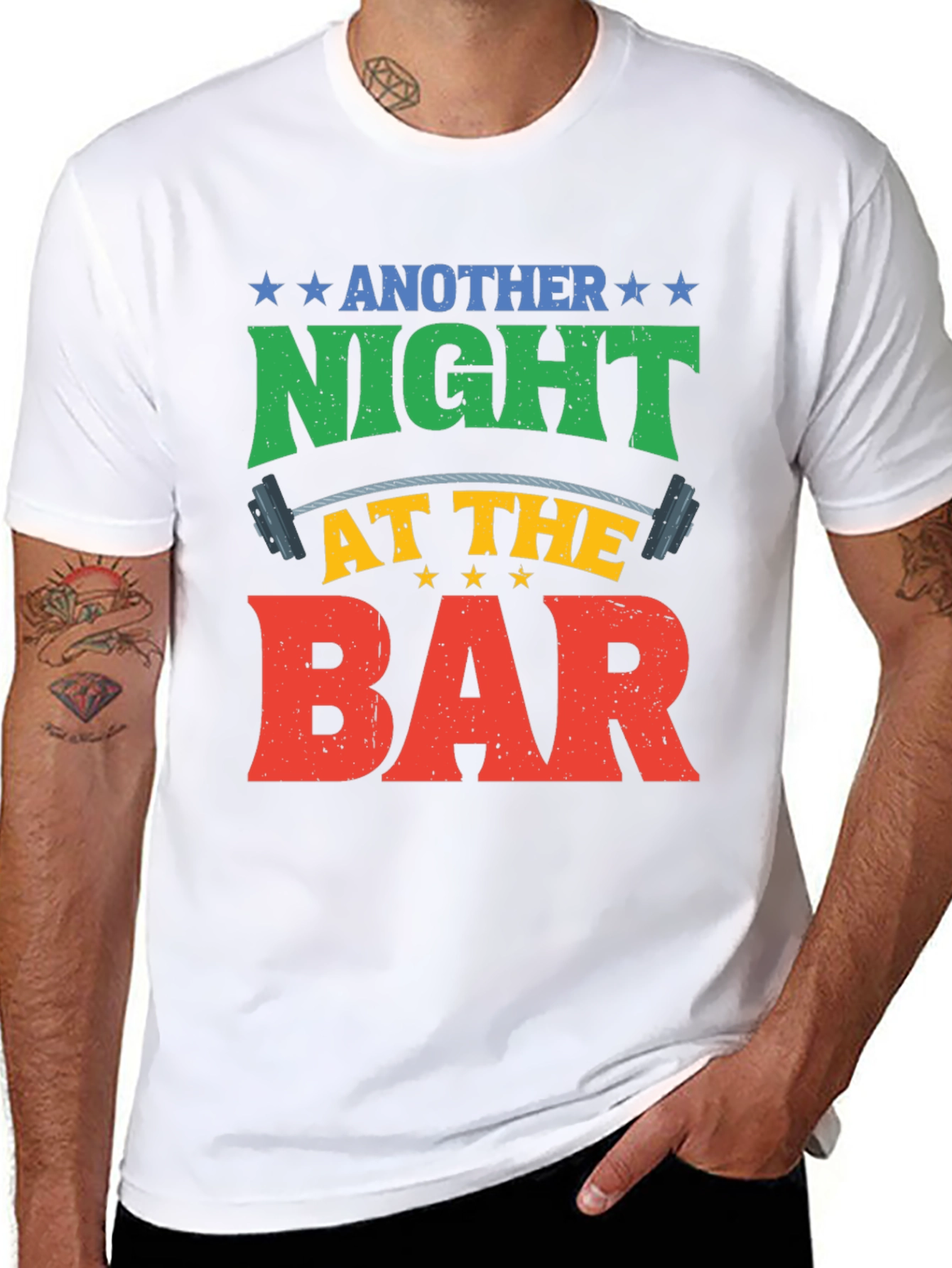 Black Another Night at the Bar Workout T-Shirt view 8