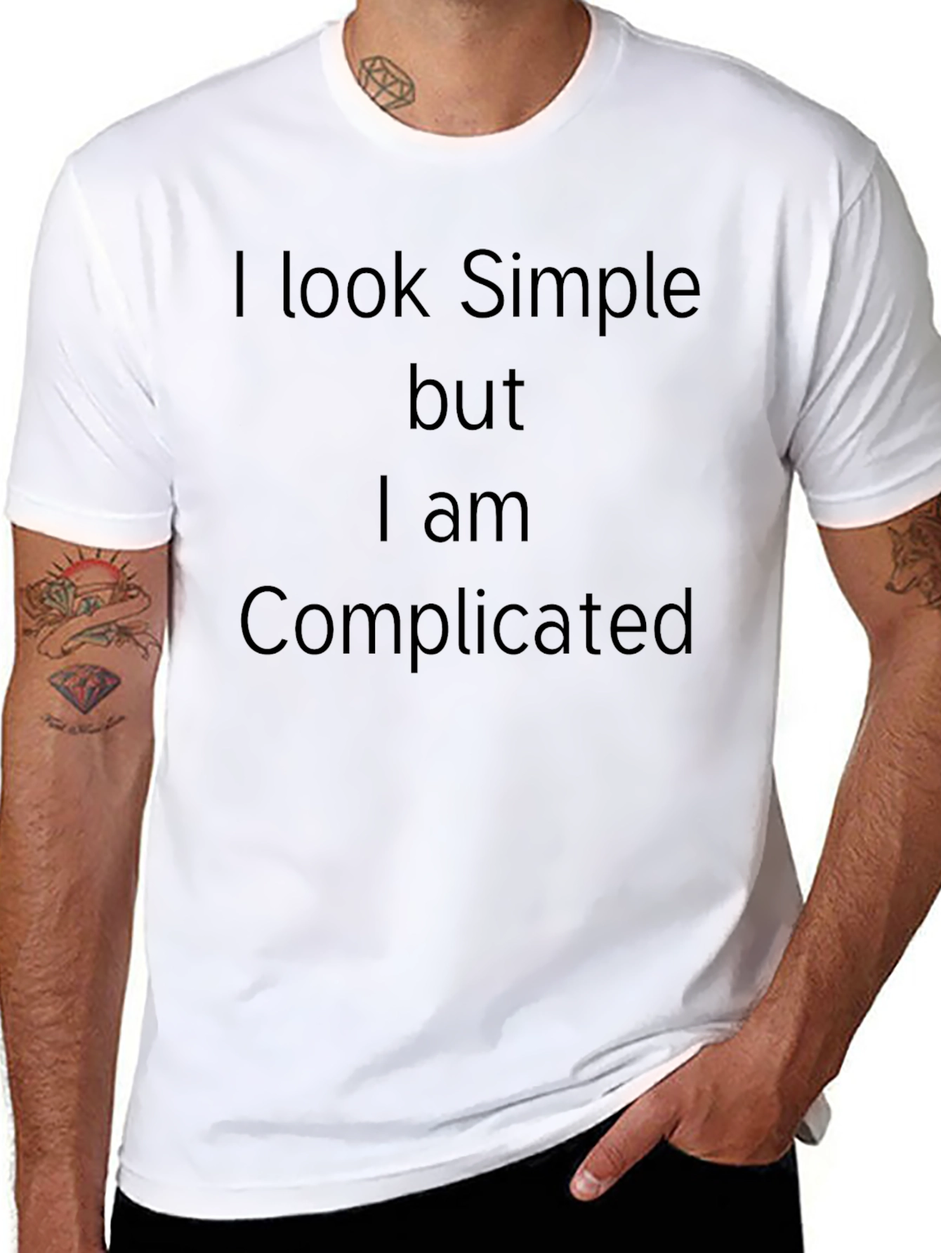 Black Simple But Complicated Black T-Shirt view 8