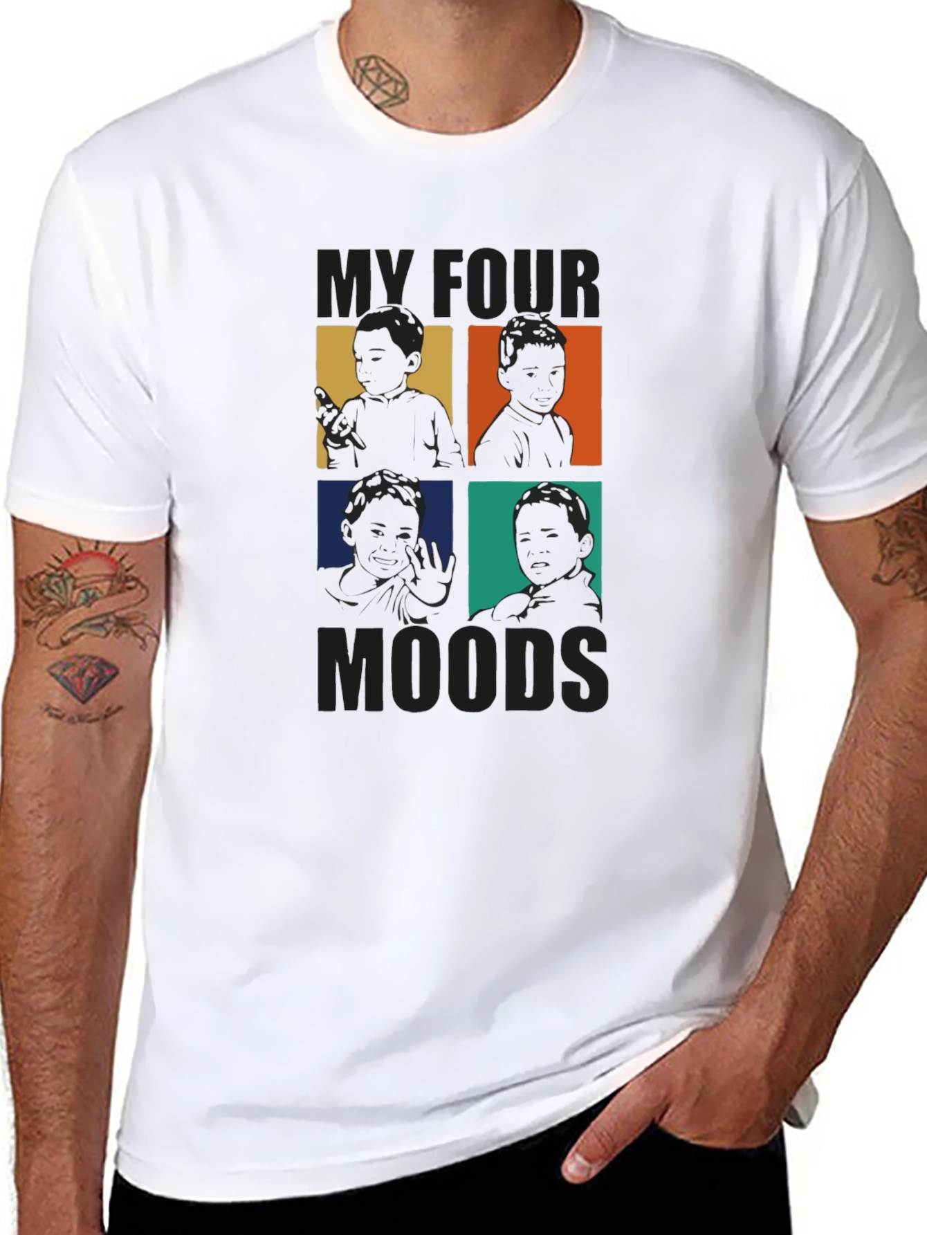 Black My Four Moods Graphic T-Shirt view 8