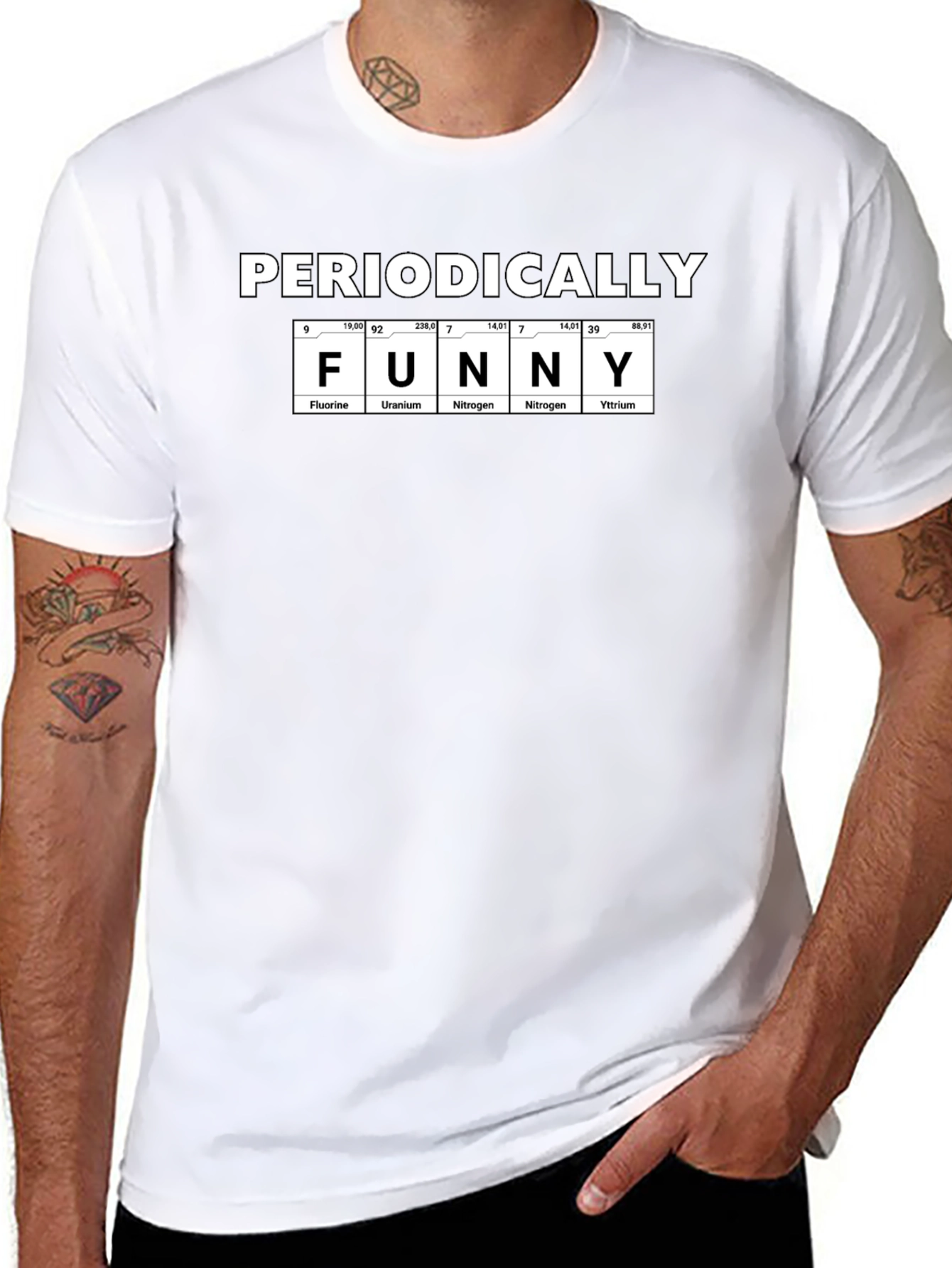 Black Periodically Funny T-Shirt, Science Humor Tee view 8