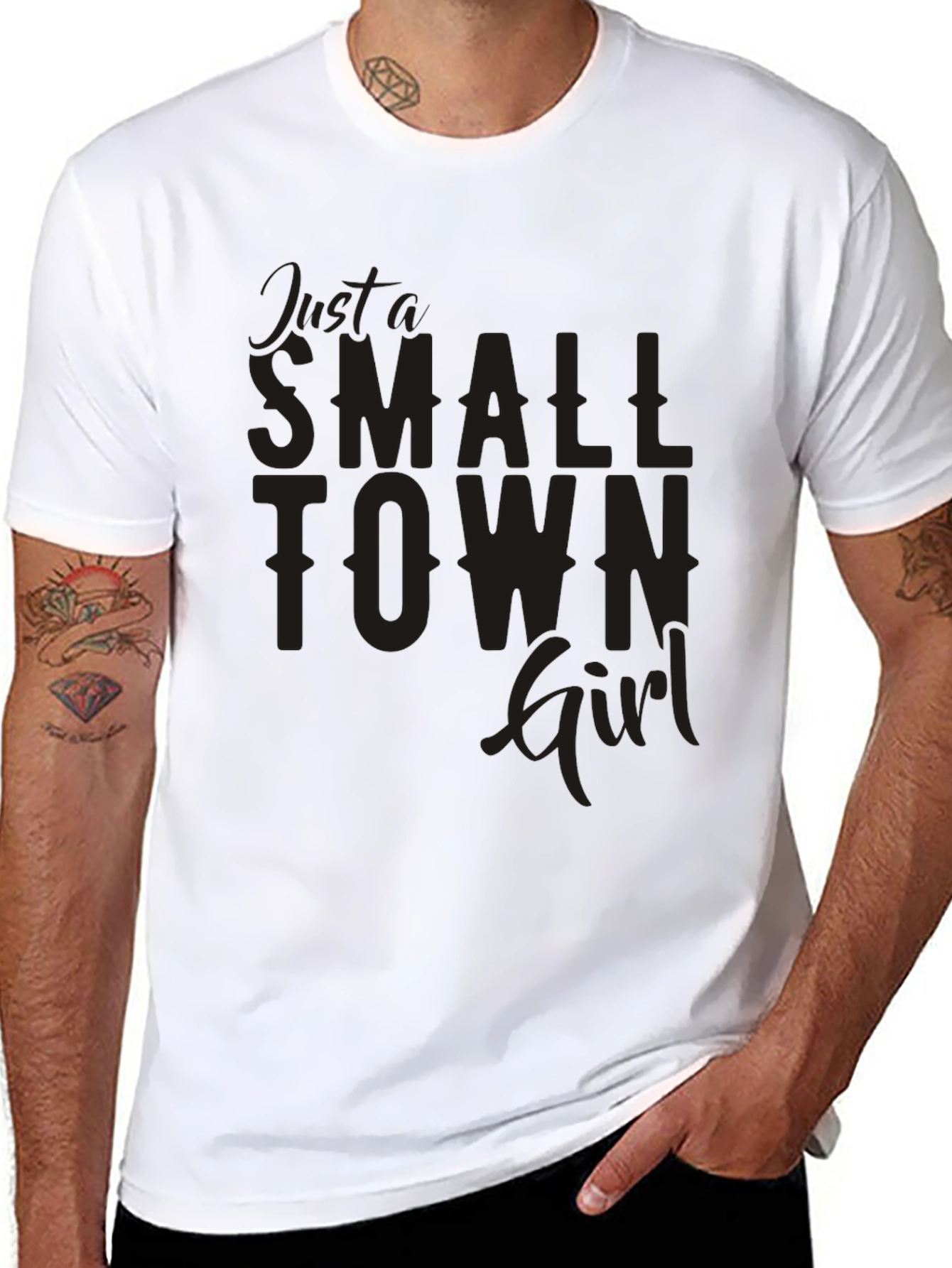 Black Just a Small Town Girl Graphic Tee view 8