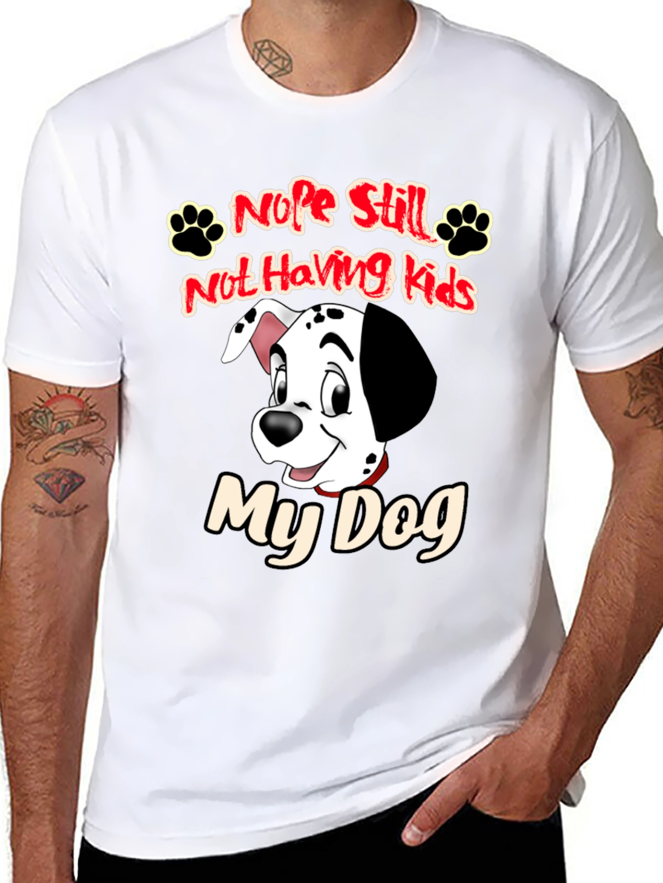 Black Nope Still Not Having Kids My Dog Black T-Shirt view 8