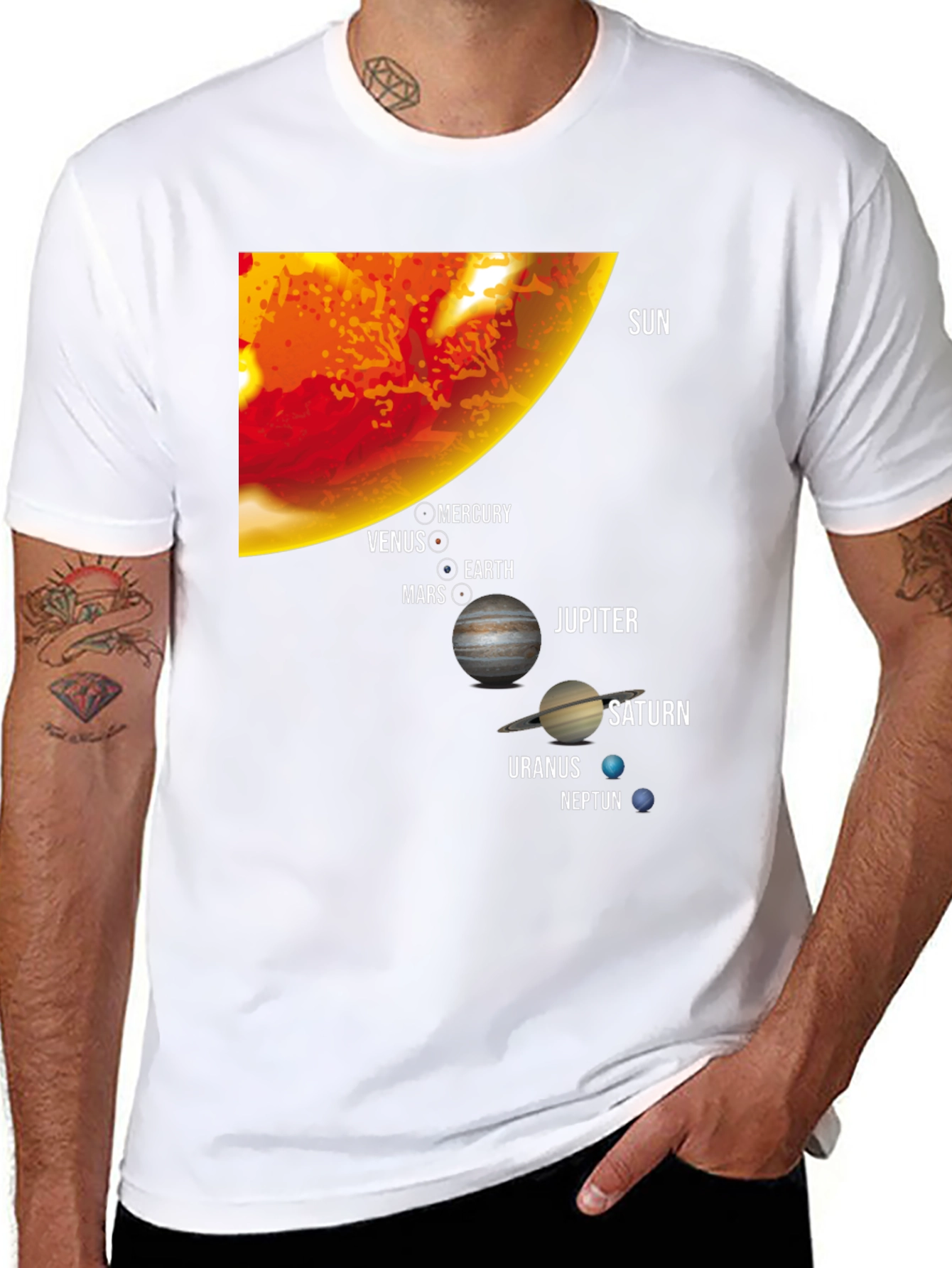 Solar System Planets Graphic T-Shirt - 8