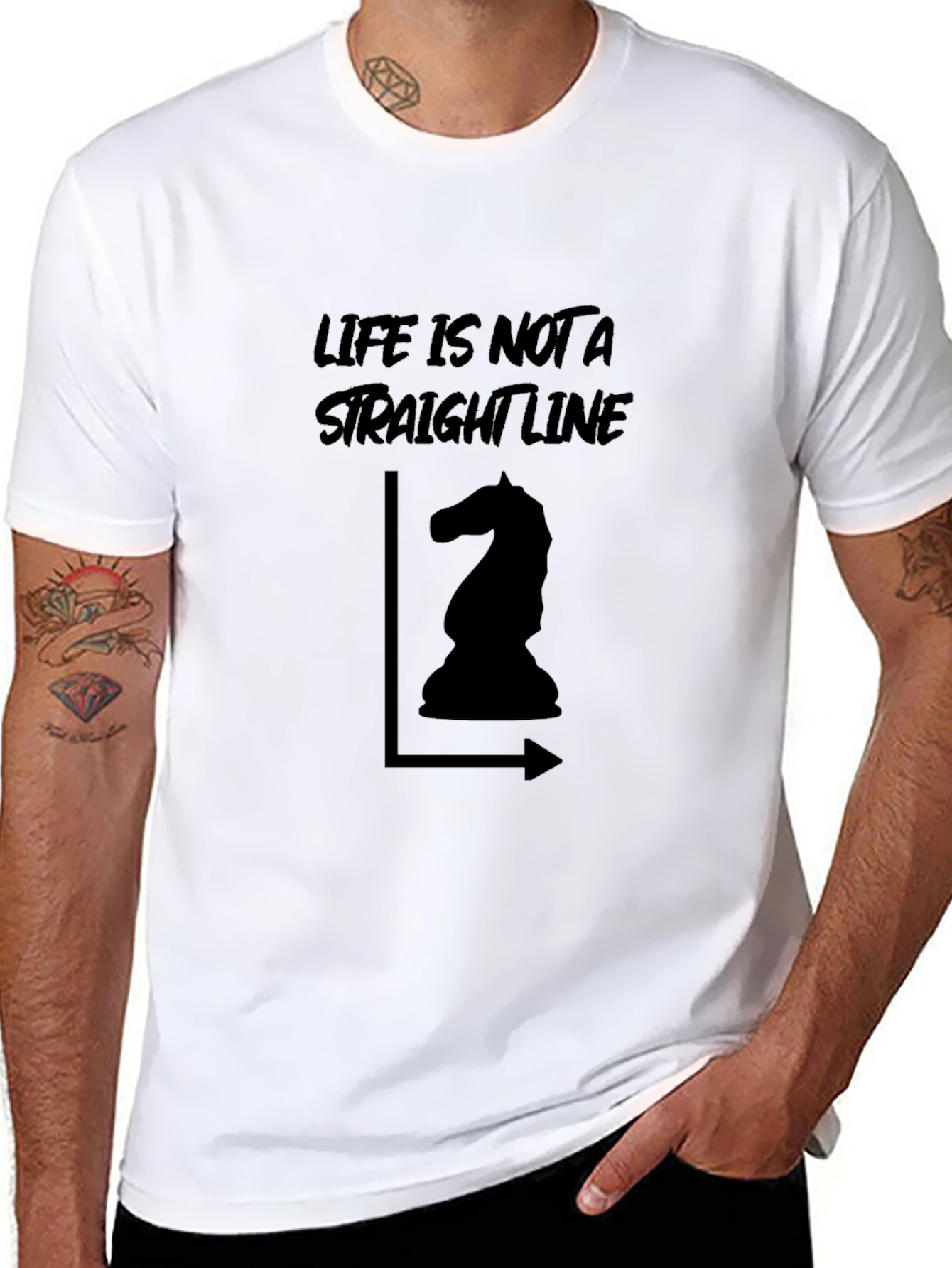 Black Life is not a Straight Line T-Shirt view 8