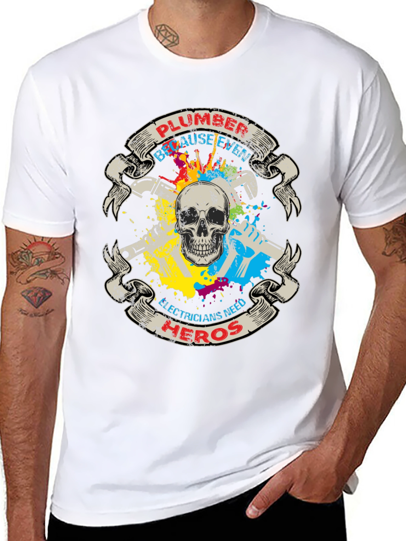 Black Plumber Hero T-Shirt view 8