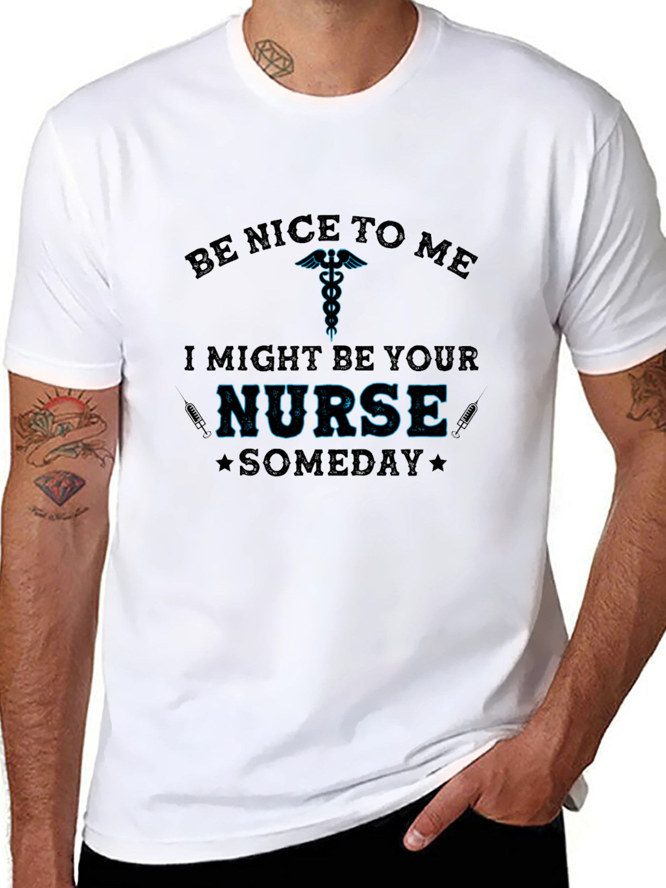 Black Be Nice To Me, I Might Be Your Nurse Someday T-Shirt view 8