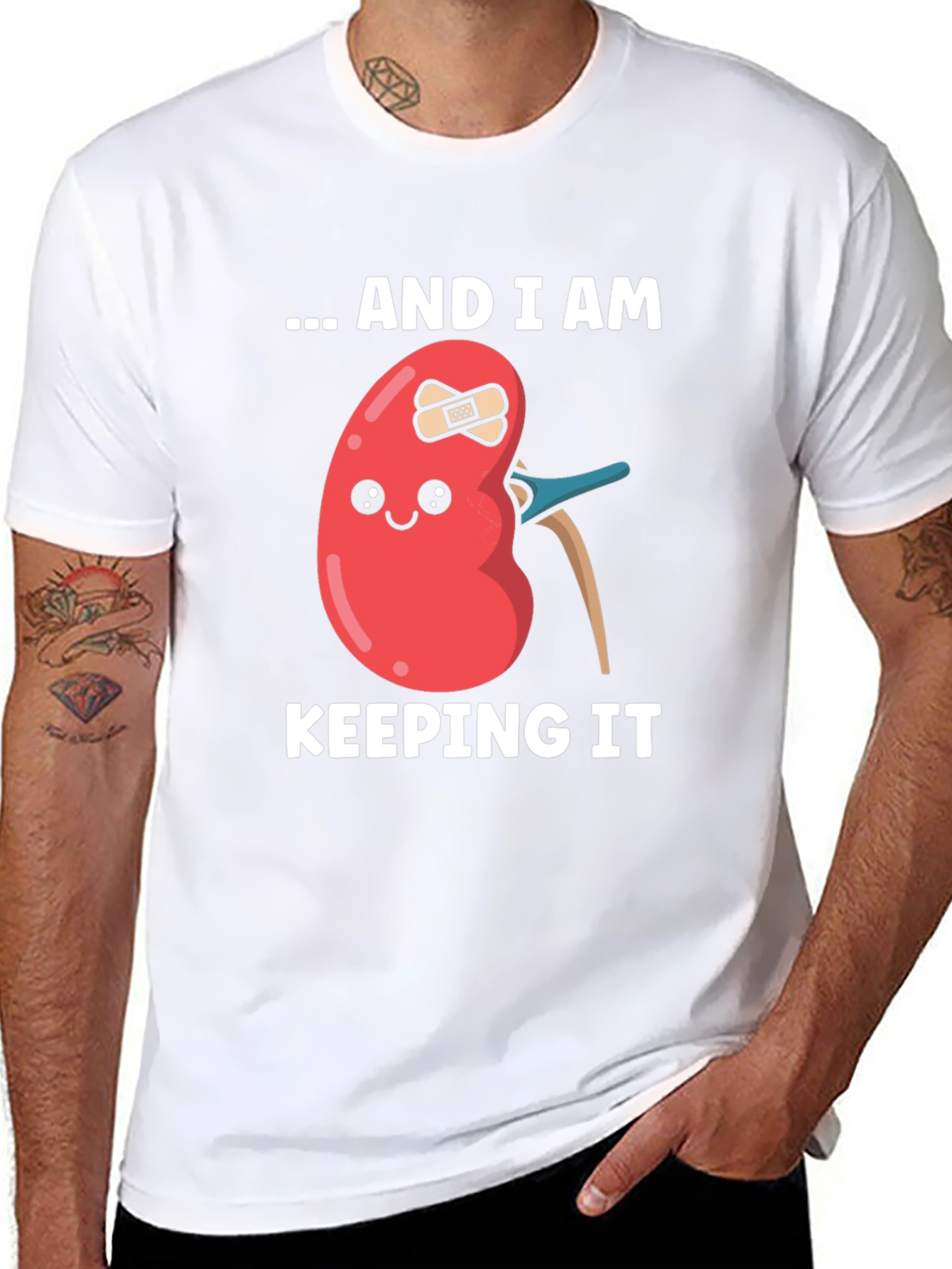 Black Funny Kidney Tee - Keeping It T-Shirt view 8